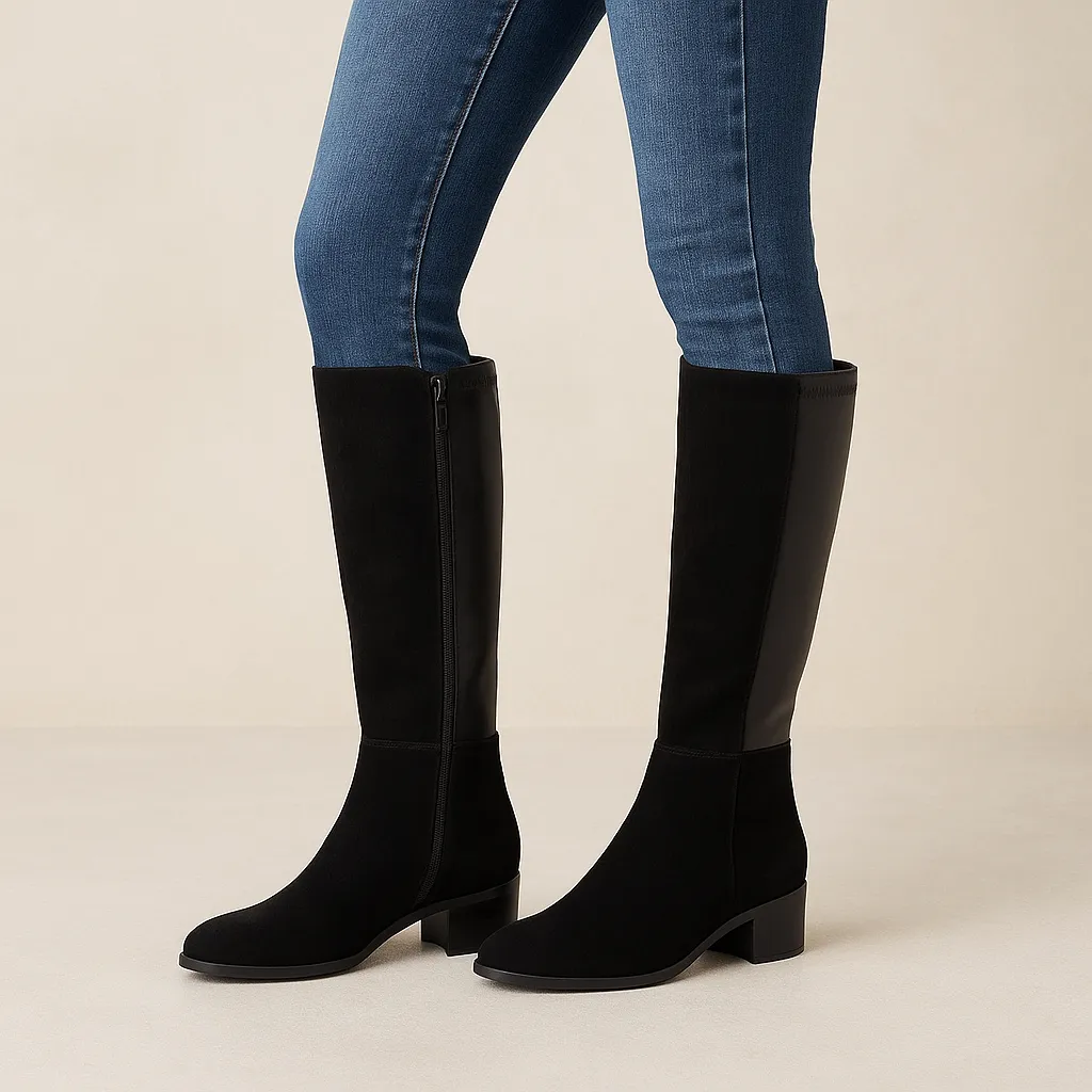 LE SANSA TRESGO BLACK SUEDE Reinforced toe Comfortable Walk