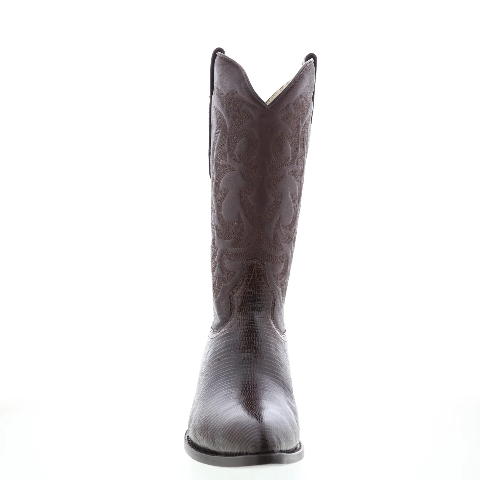 Lightweight Los Altos J-Toe Ring Lizard 990607 Mens Brown Wide Cowboy Western Boots