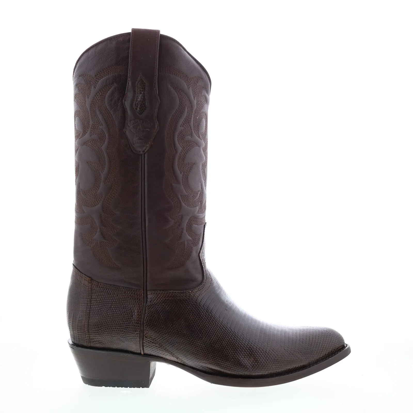 Los Altos J-Toe Ring Lizard 990607 Mens Brown Wide Cowboy Western Boots Parent