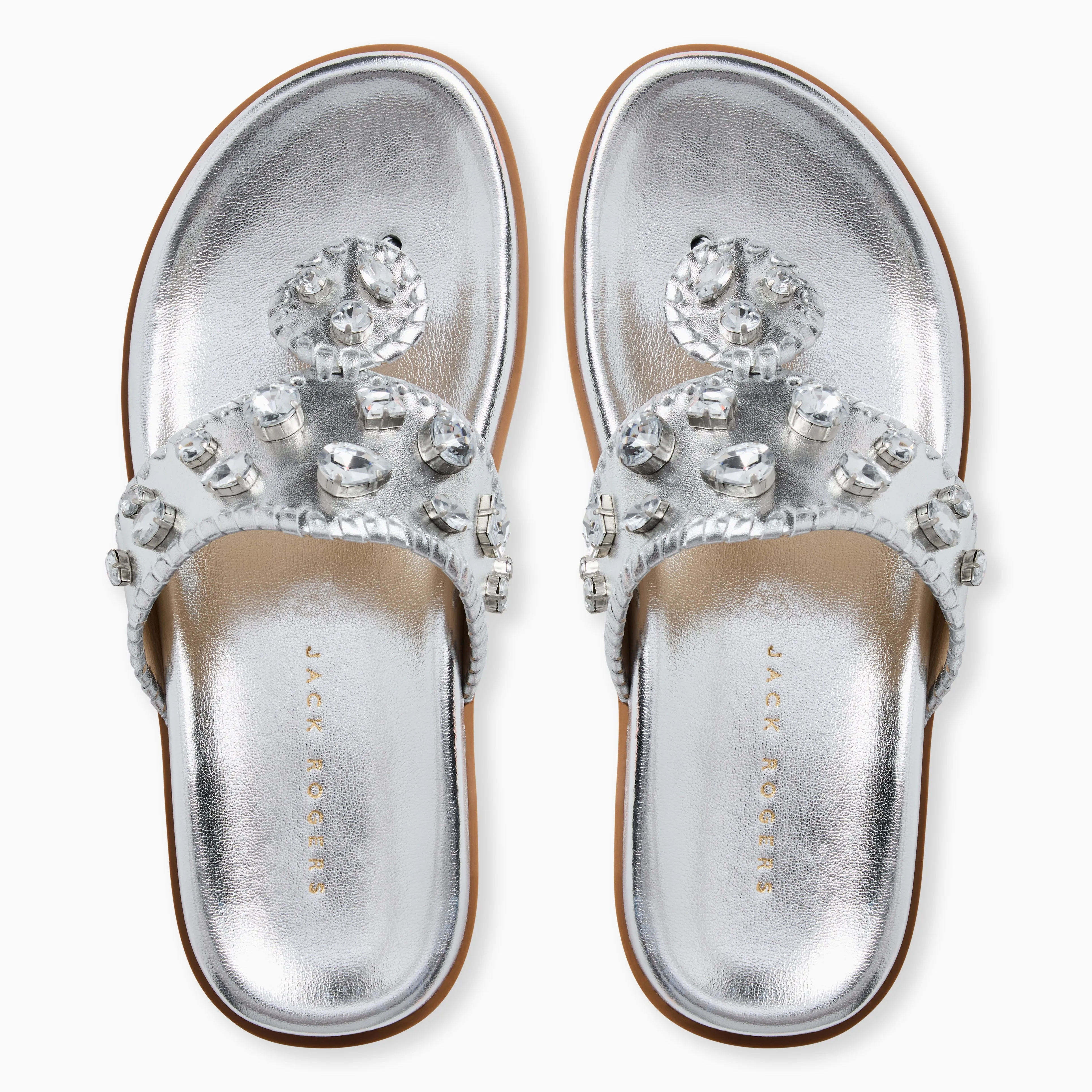 Jacks Jeweled Leather Comfort Sport Sandal Comfort Upper Track Run