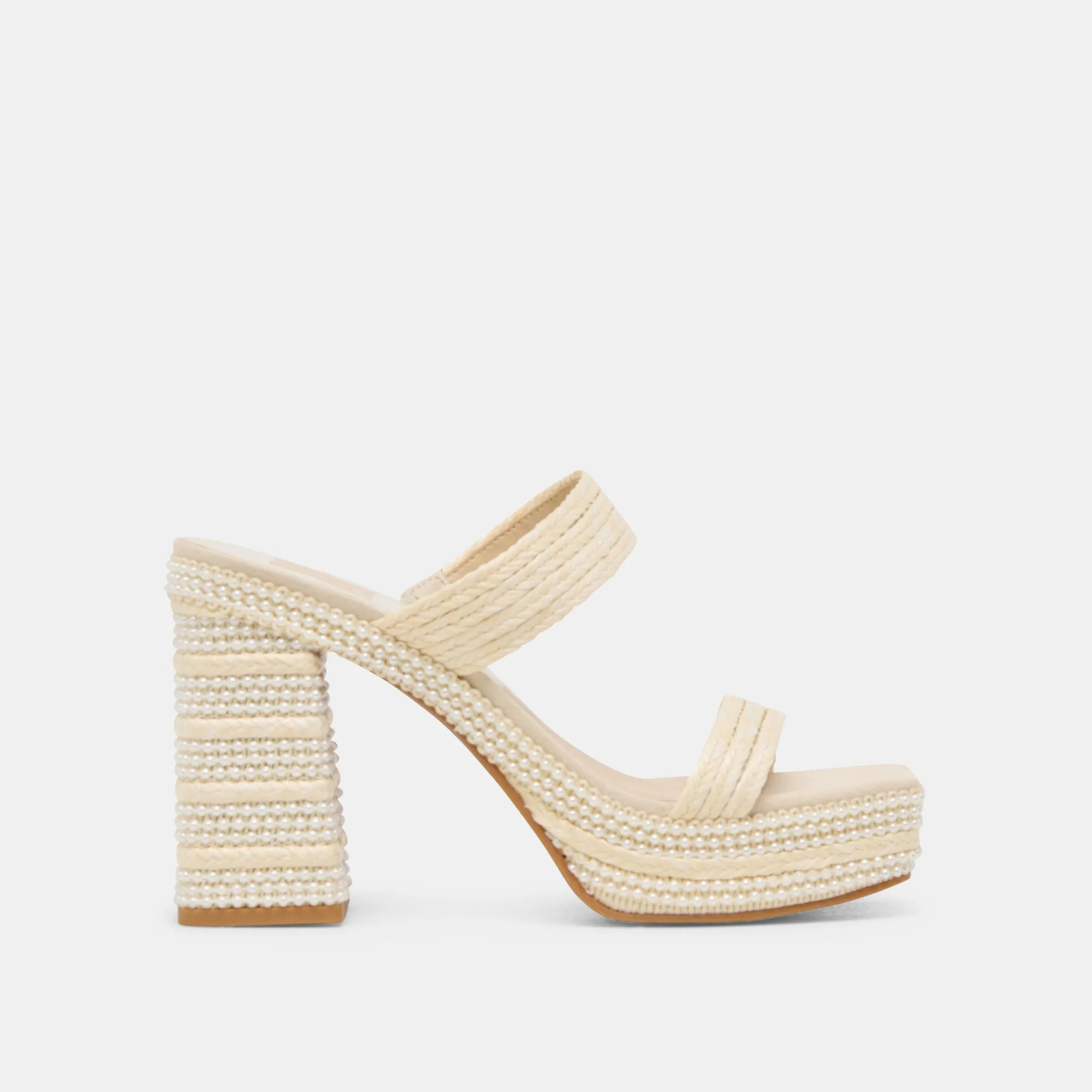 Light Gear ALIYA PEARL HEELS VANILLA RAFFIA