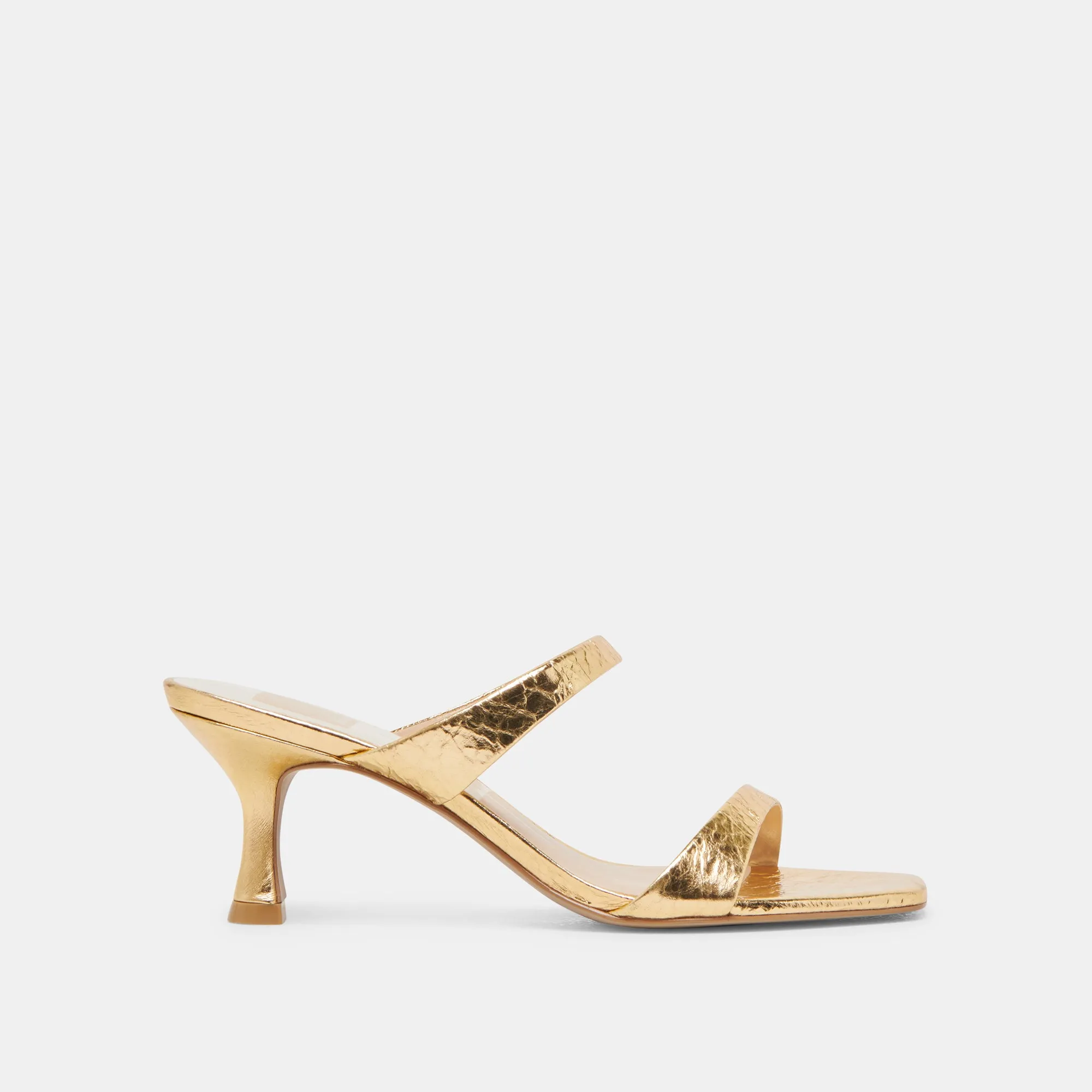Christmas Party Heels GENORA HEELS GOLD DISTRESSED LEATHER