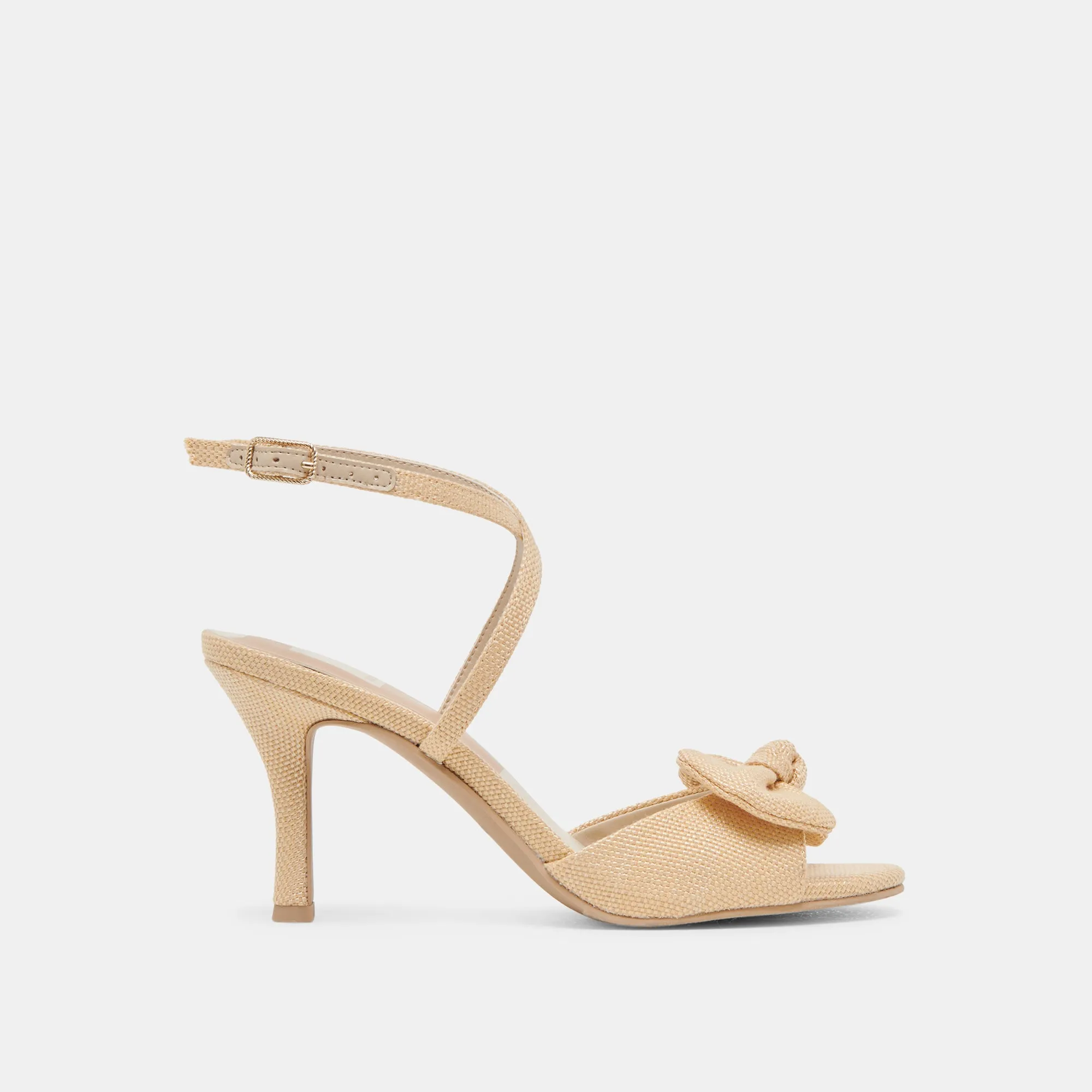 LORISA HEELS NATURAL WOVEN RAFFIA Anti blister