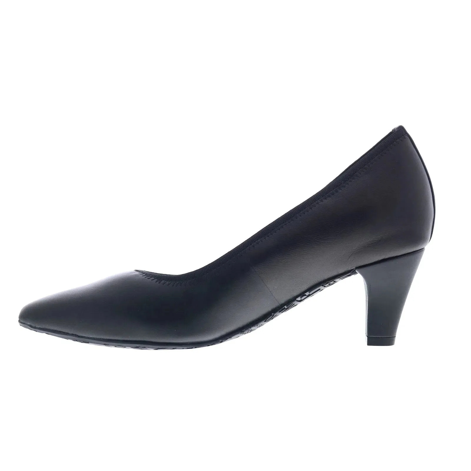Ros Hommerson Karat 75069-10 Womens Black Leather Pumps Heels Shoes Chic Designer Heels