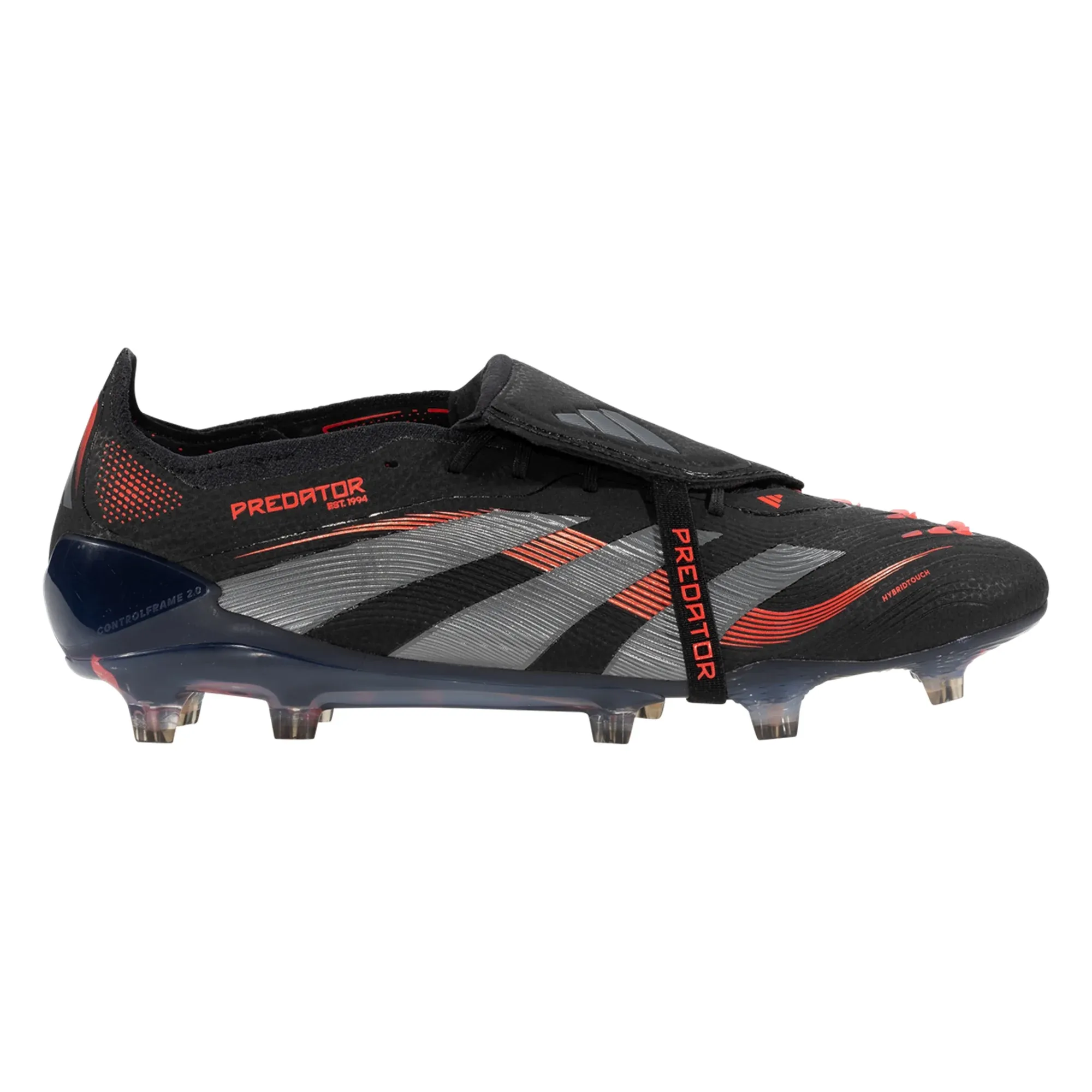 adidas Predator Elite FT FG Soccer Cleats (Black/Grey/Lucid Red) Optimal Control Pitch Ready