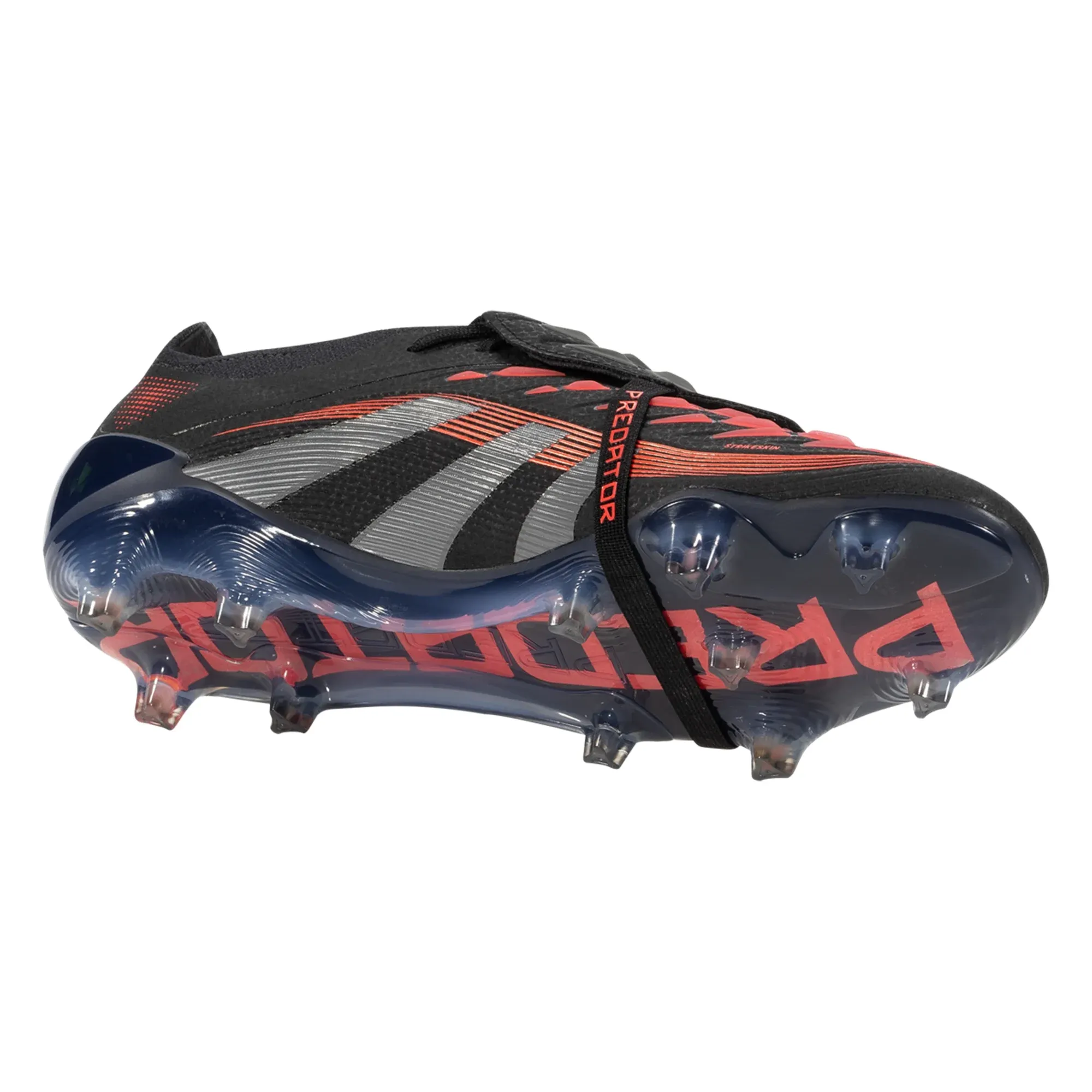 adidas Predator Elite FT FG Soccer Cleats (Black/Grey/Lucid Red) Toe Flex Dry Ground