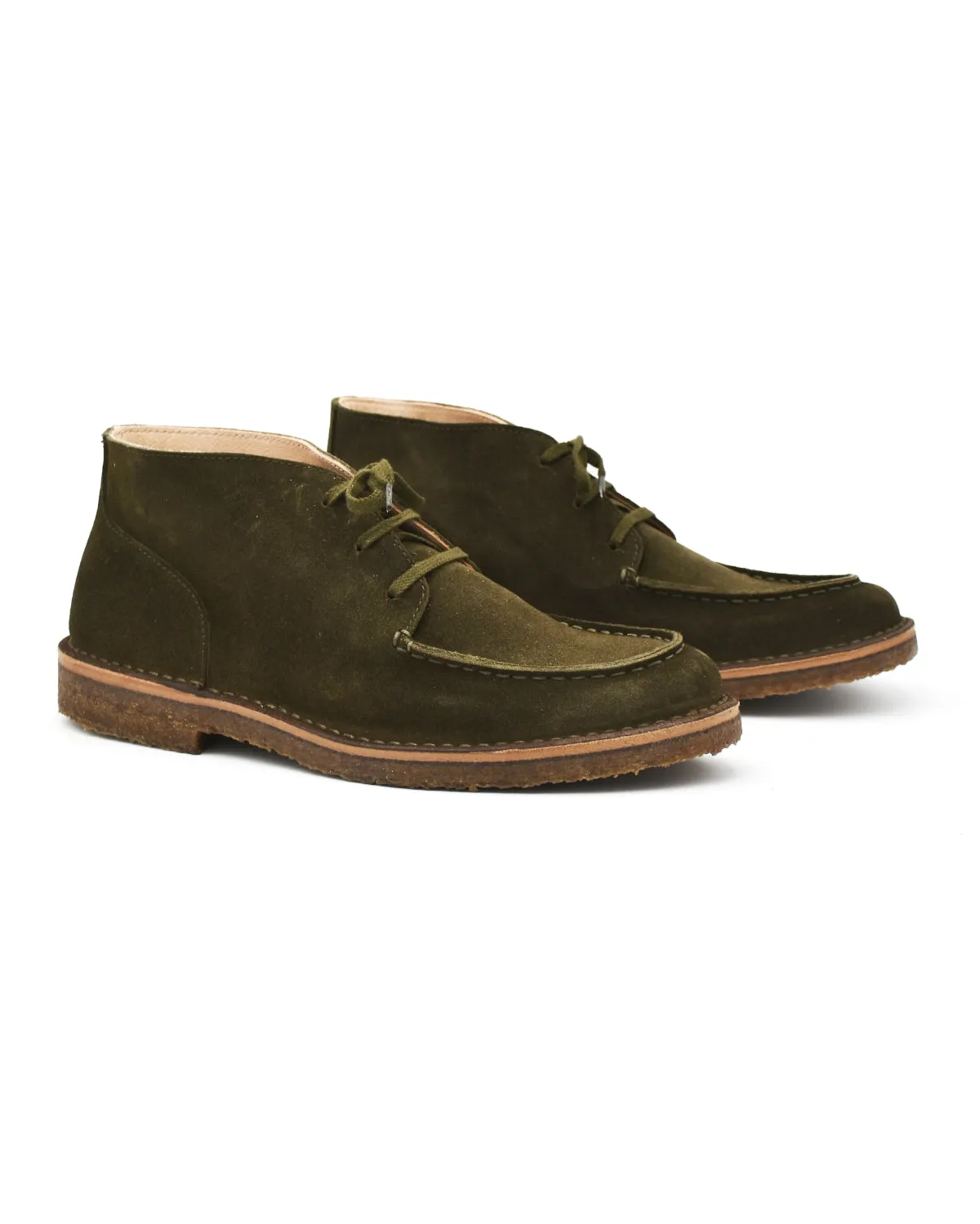Comfort Midsole Astorflex Deukeflex 3-Eye Chukka in Forest Green Suede