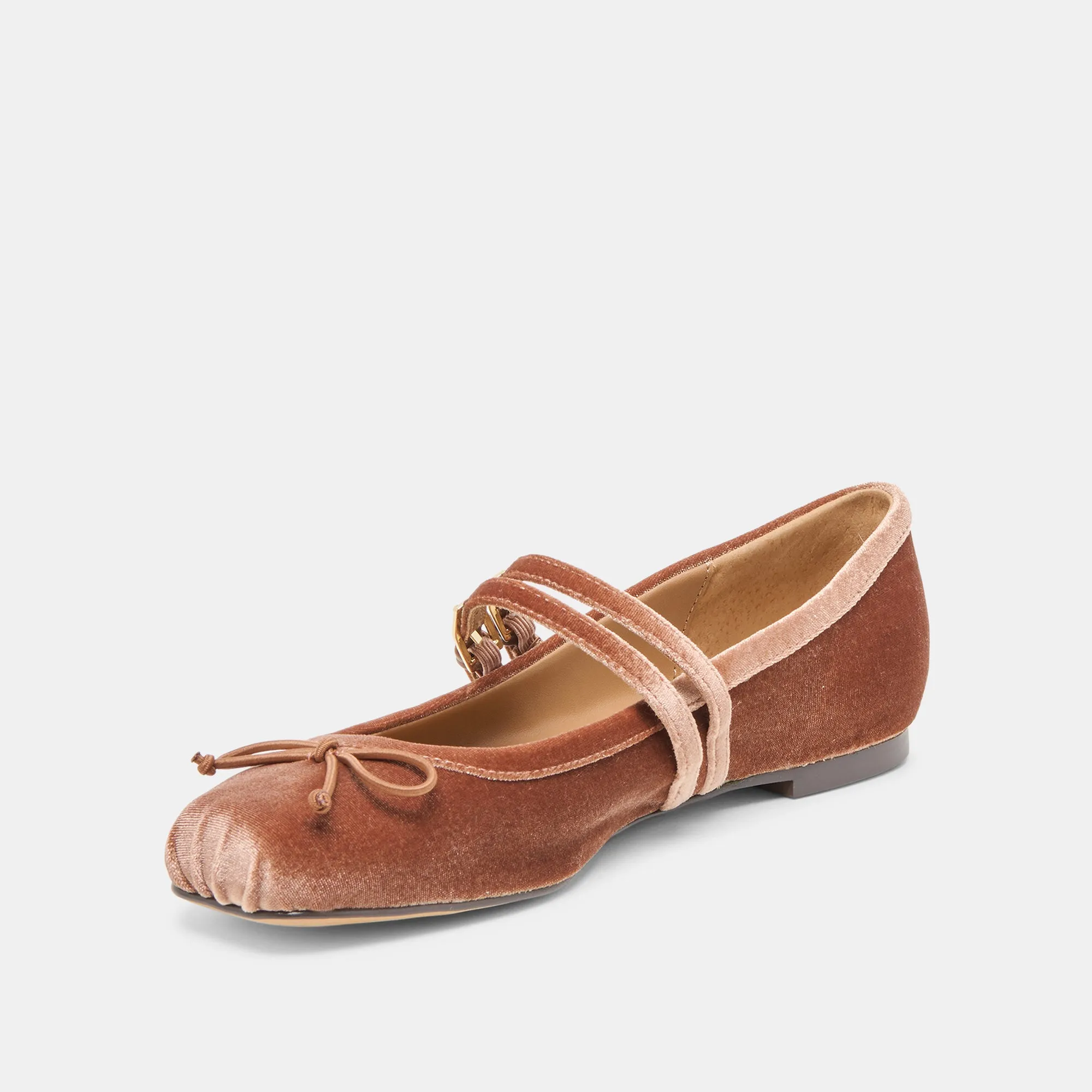 GIBSEN BALLET FLATS DK ROSE VELVET Gift Day