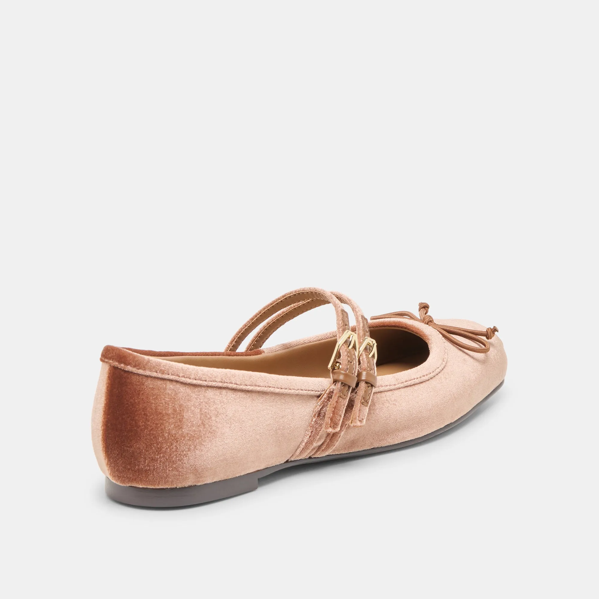 GIBSEN BALLET FLATS DK ROSE VELVET Scent Glow