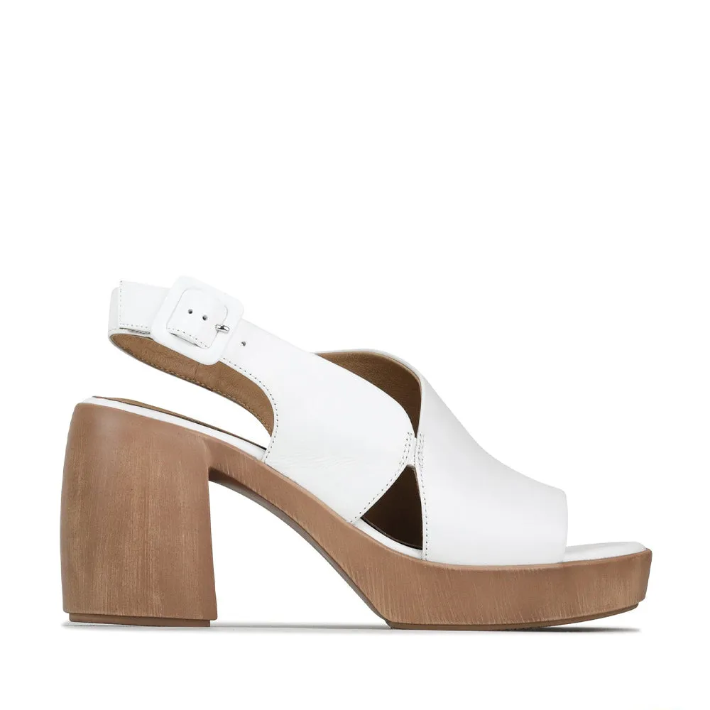 EOS SPICER WHITE Comfortable Heels for Work