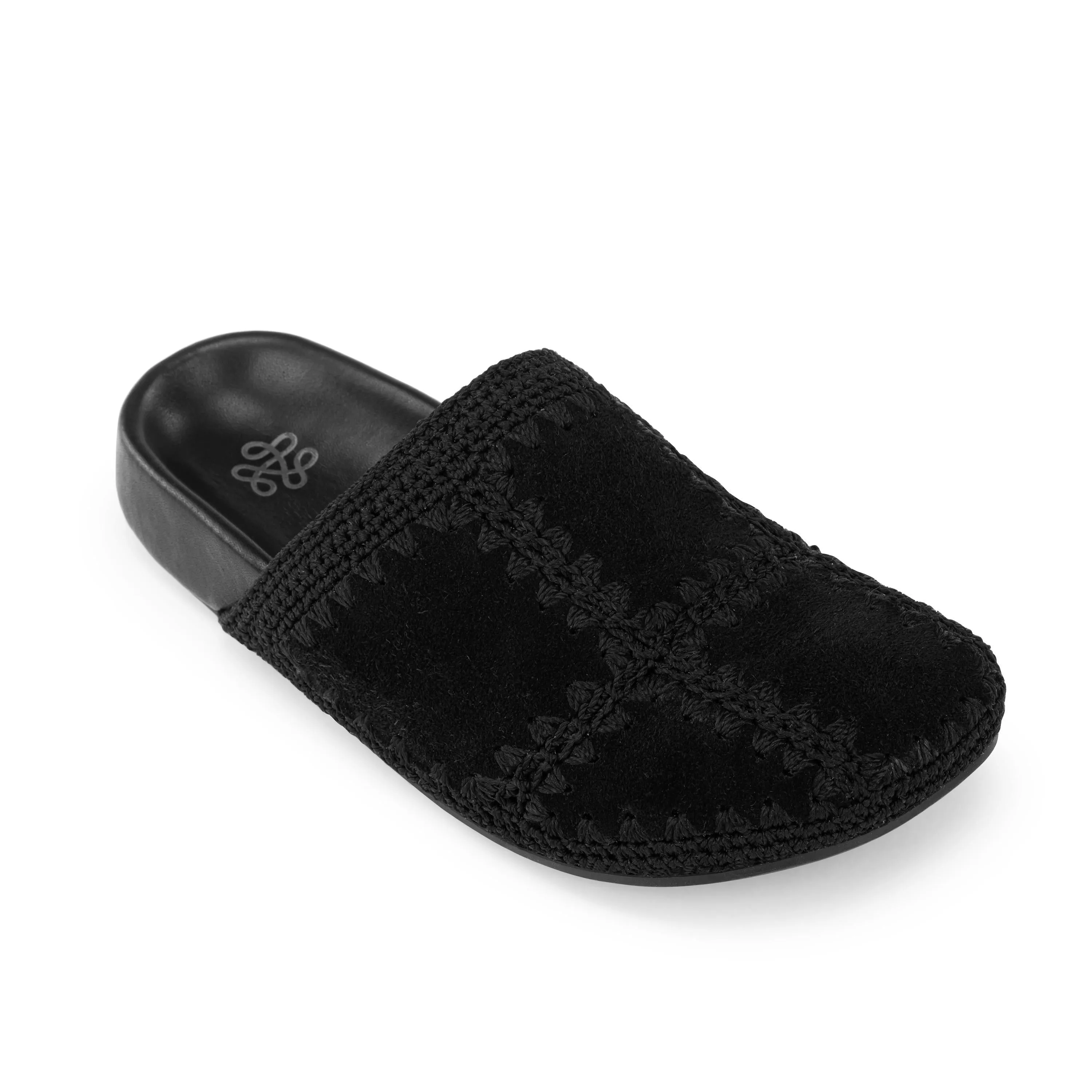 Canvas Cool Sport Active Bolinas Clog - Leather - Black Suede Patch