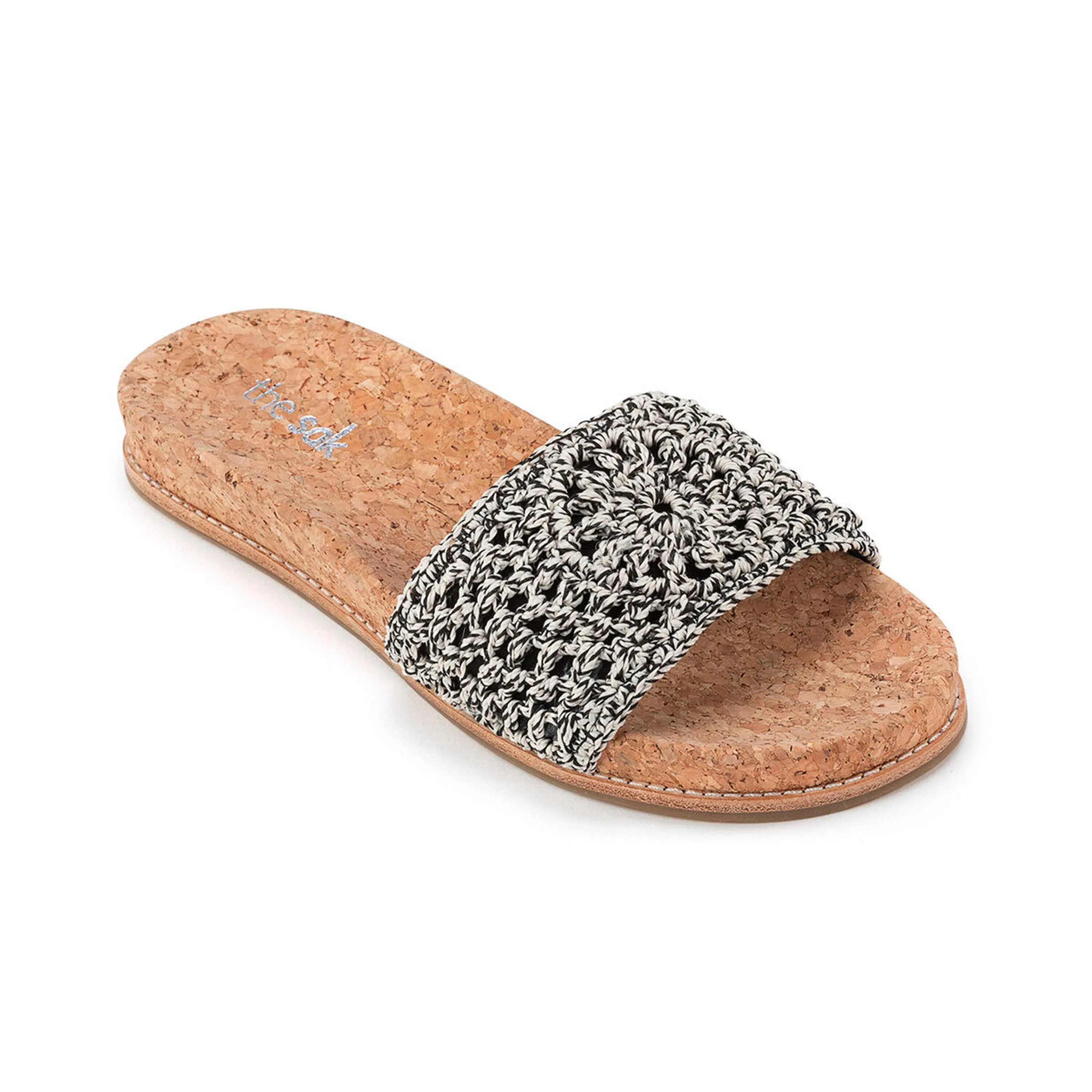 London Cool Mendocino Slide Sandal - Hand Crochet - Moonlight Static Medallion