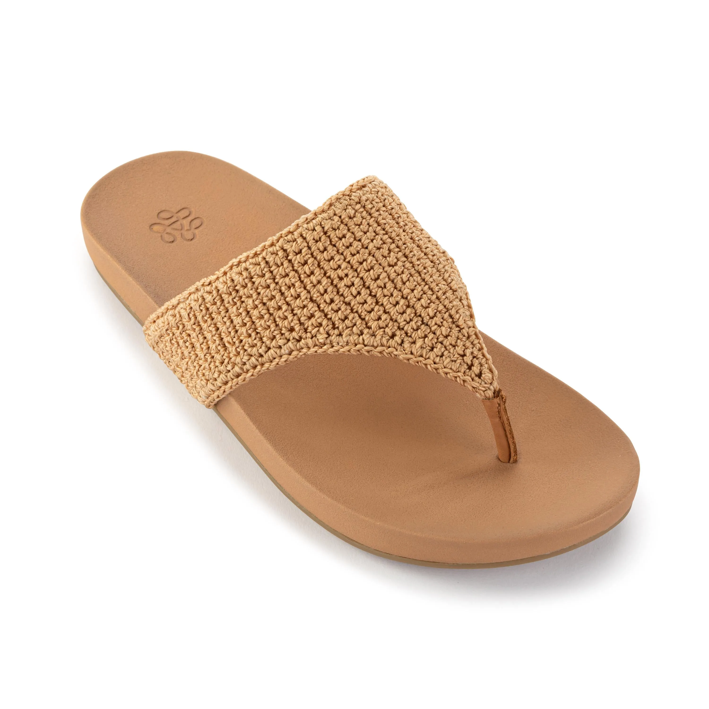 Marathon Fit Lace Tie Everly Sandal - Hand Crochet - Bamboo