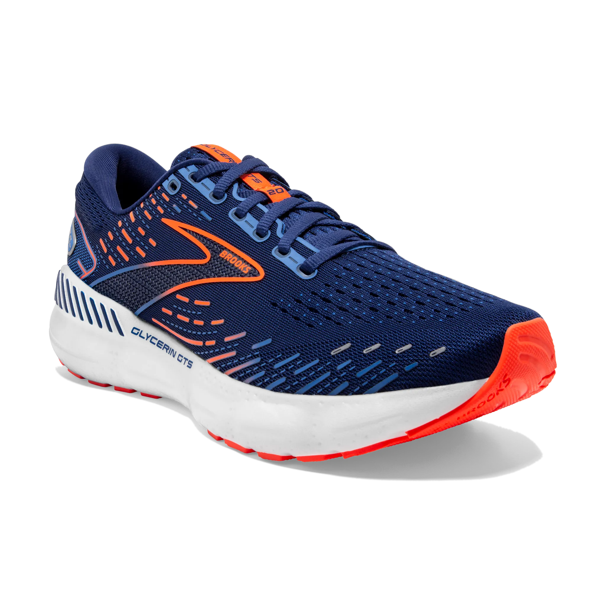 Men's Glycerin GTS 20 running on flat terrain shoes lightweight foam