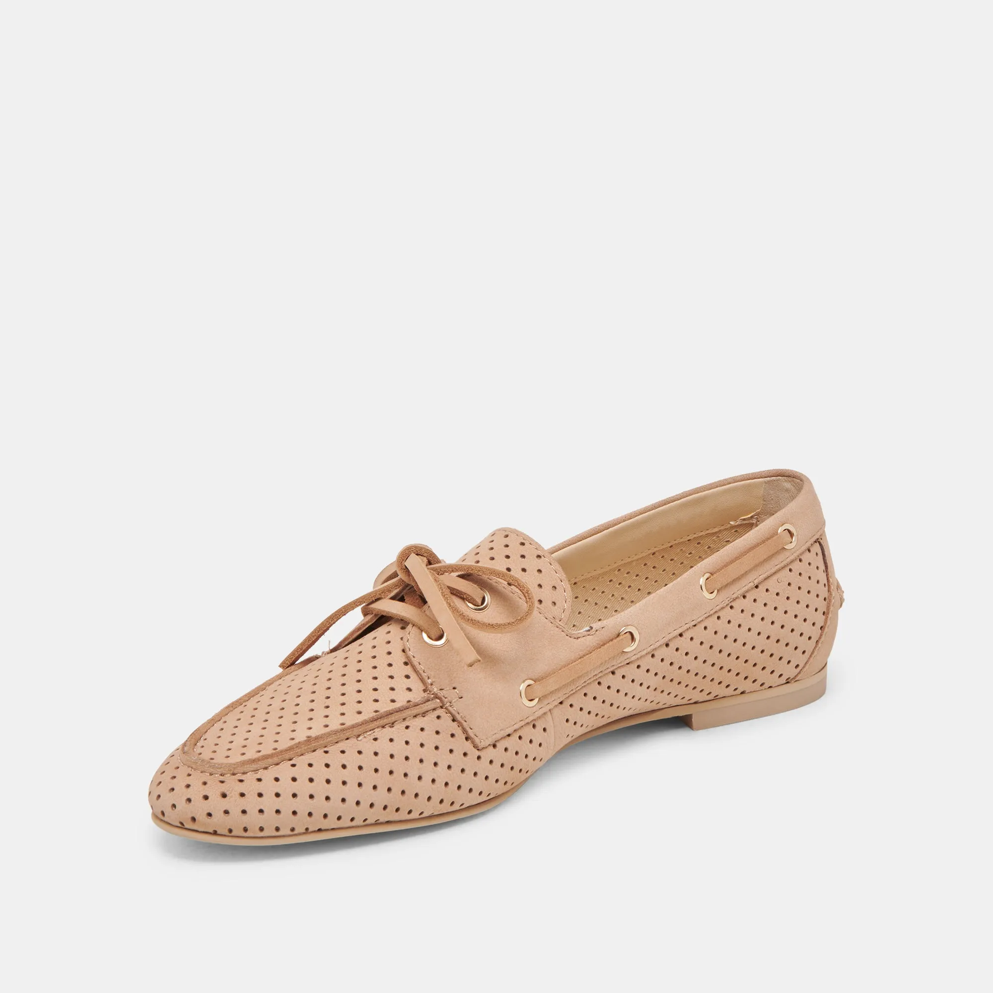 LAKIN LOAFERS BAMBOO PERFORATED NUBUCK Port Glow