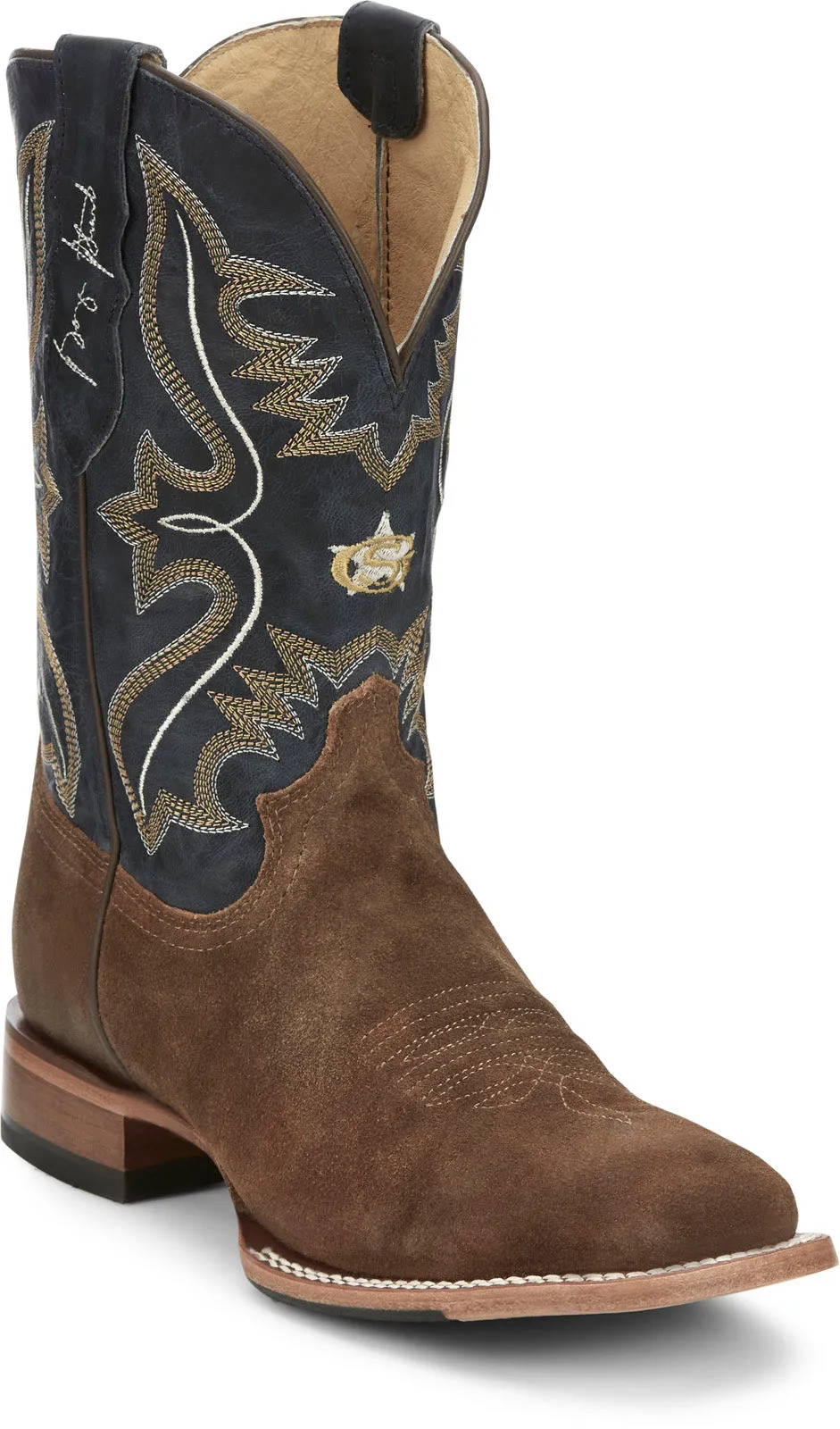 Factory Worker Justin Boots Dillon Square Toe Cowhide Mens Brown Wide Cowboy Western Boots