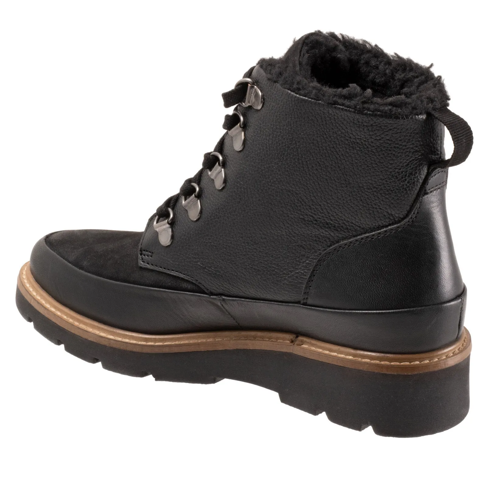 Premium Leather Reliable Grip Softwalk Whitney S2261-001 Womens Black Leather Casual Dress Boots