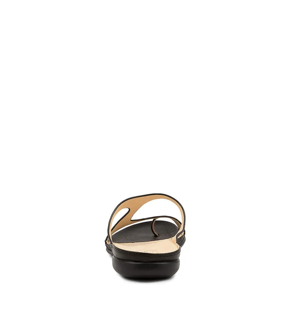 Ziera Bridger Black Foot Comfort Fit Relax Ready Slip