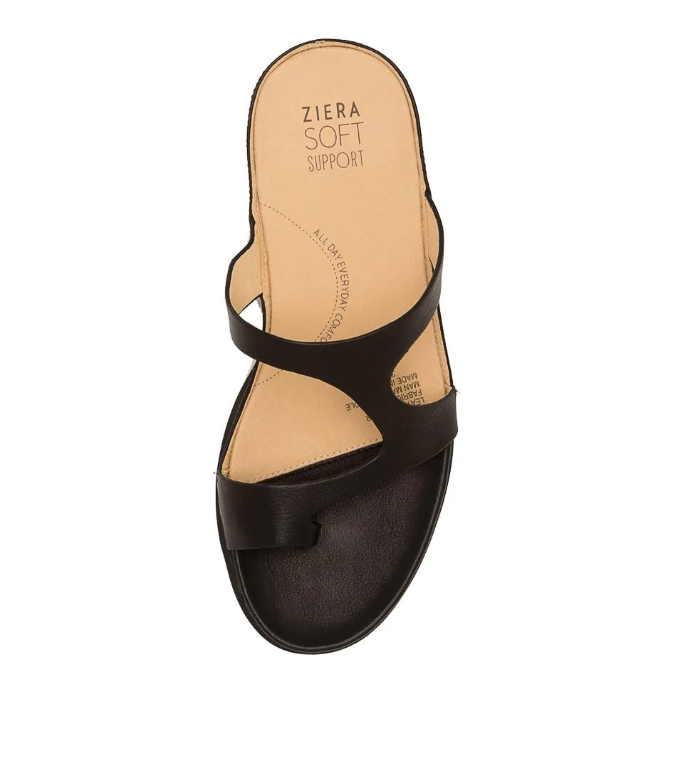 Ziera Bridger Black Comfort Step Slip Sneakers