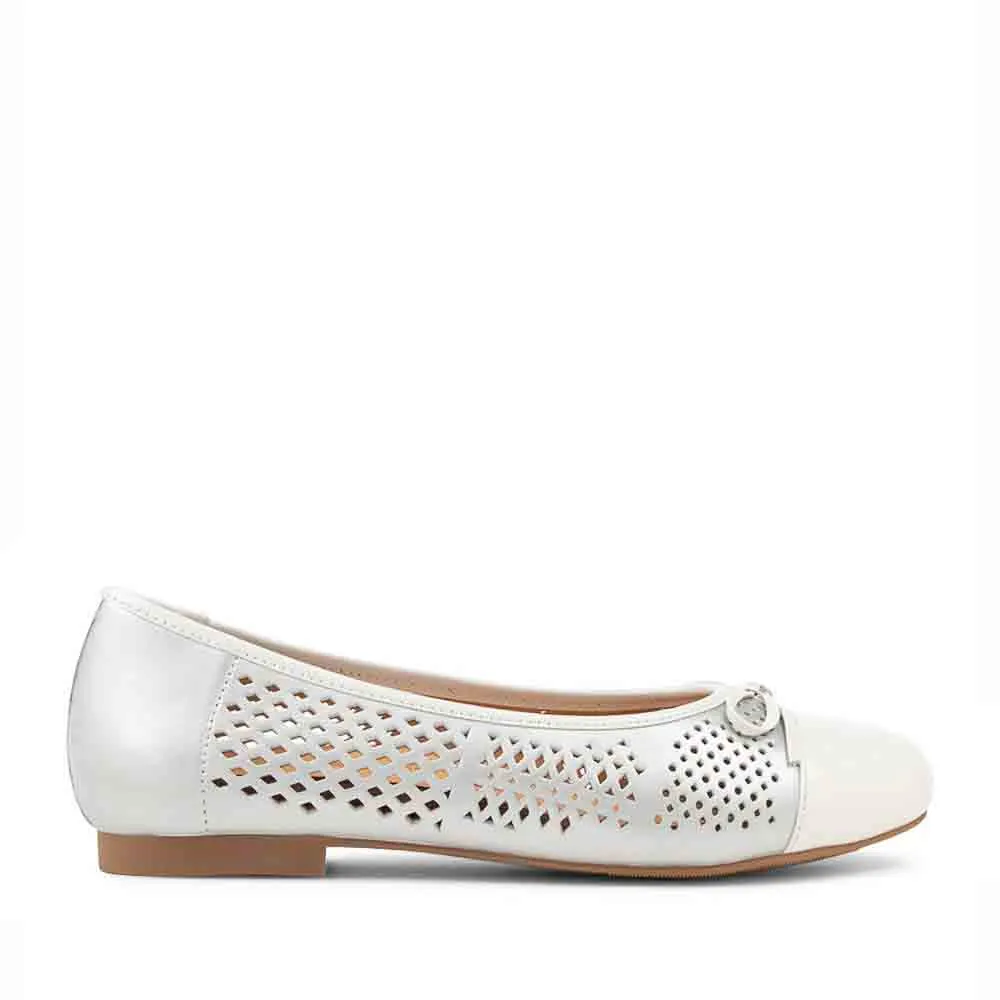 Cushioned Insole Ziera Caly White Silver