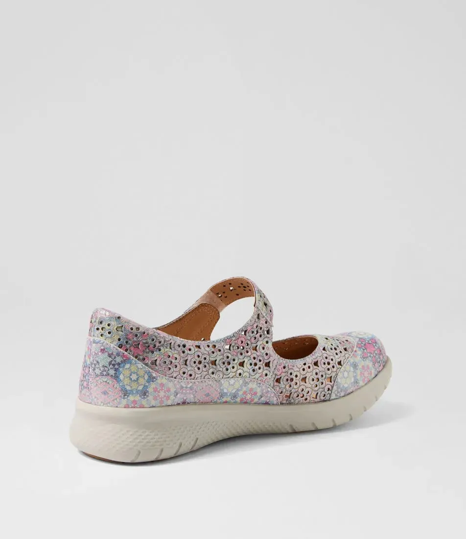 ZIERA SANELLE PINK MULTI Shine Silver Walking