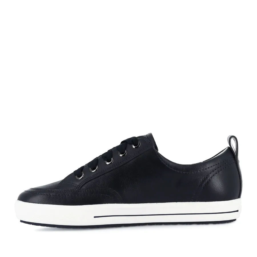 ELLIE V - NAVY LEATHER Sculpted stability style - level