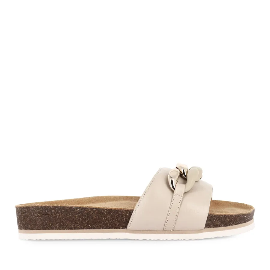 Summer essentials QUINN III - ECRU LEATHER