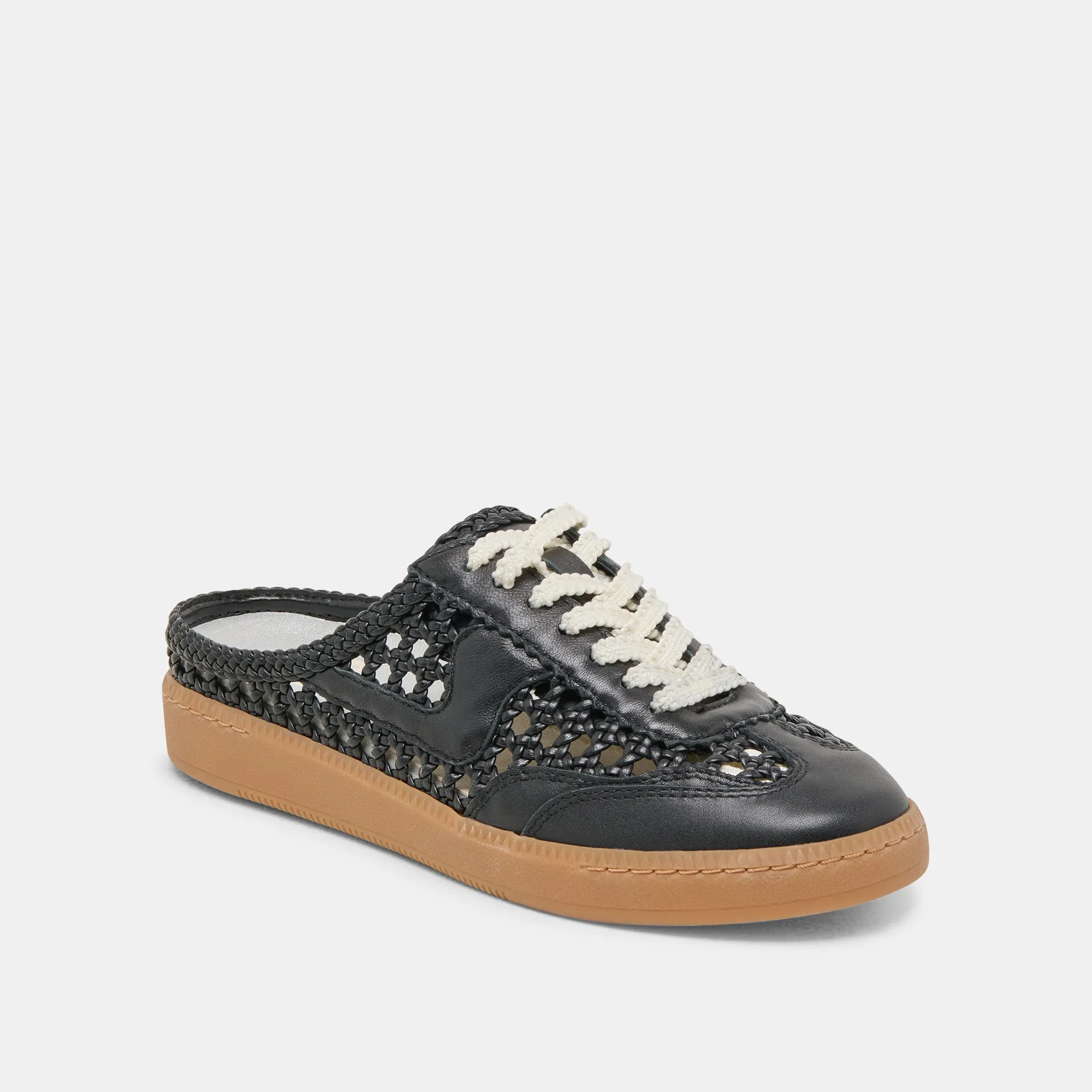 King Walk Antique Glow NOTICE SLIDE WOVEN SNEAKERS BLACK WOVEN STELLA