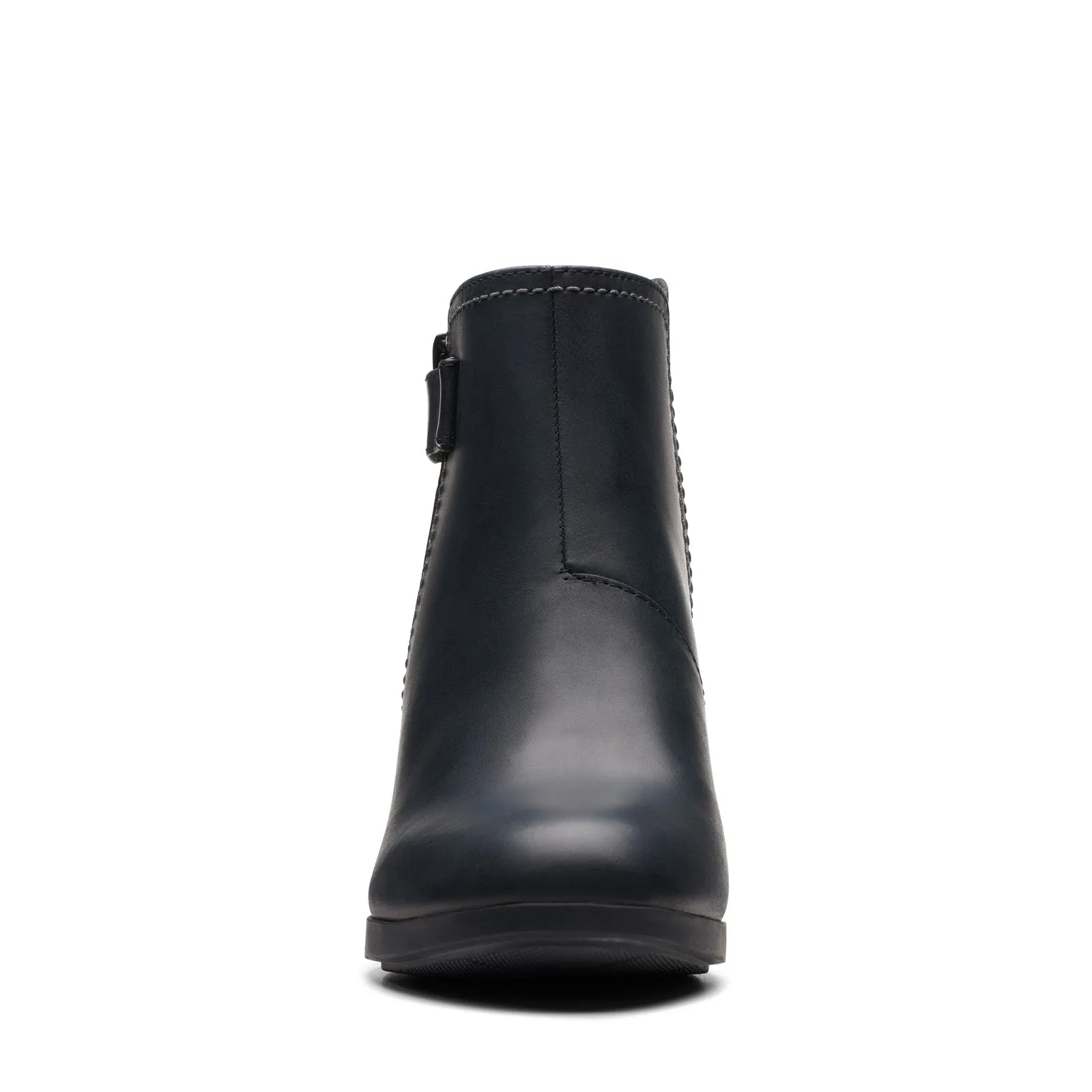 Comfortable Heel Counter Trendy Vibe Clarks Bayla Glow 26175972 Womens Black Leather Zipper Ankle & Booties Boots