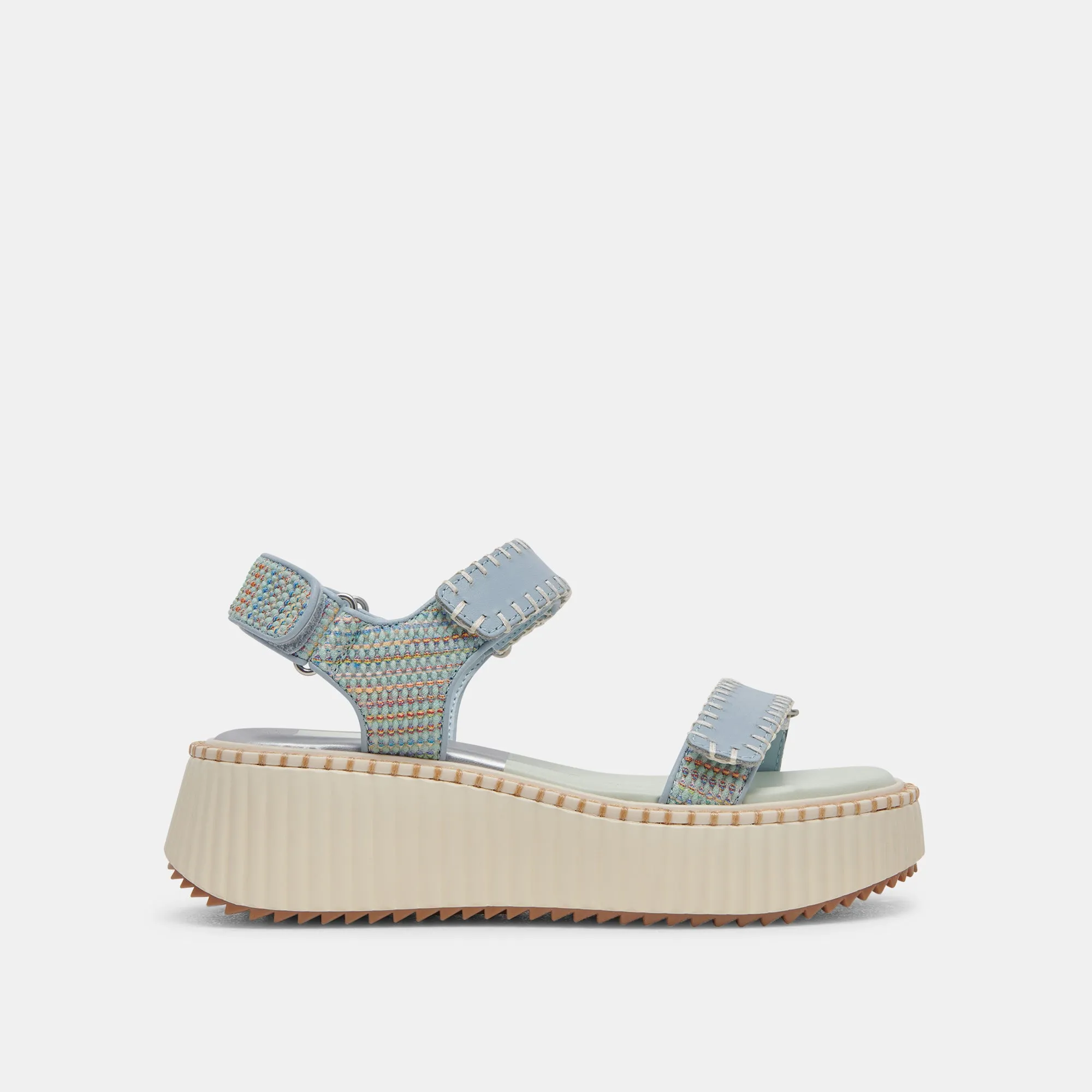 Chill Walk Practical Outdoor Shoes DEBRA SANDALS LIGHT BLUE KNIT