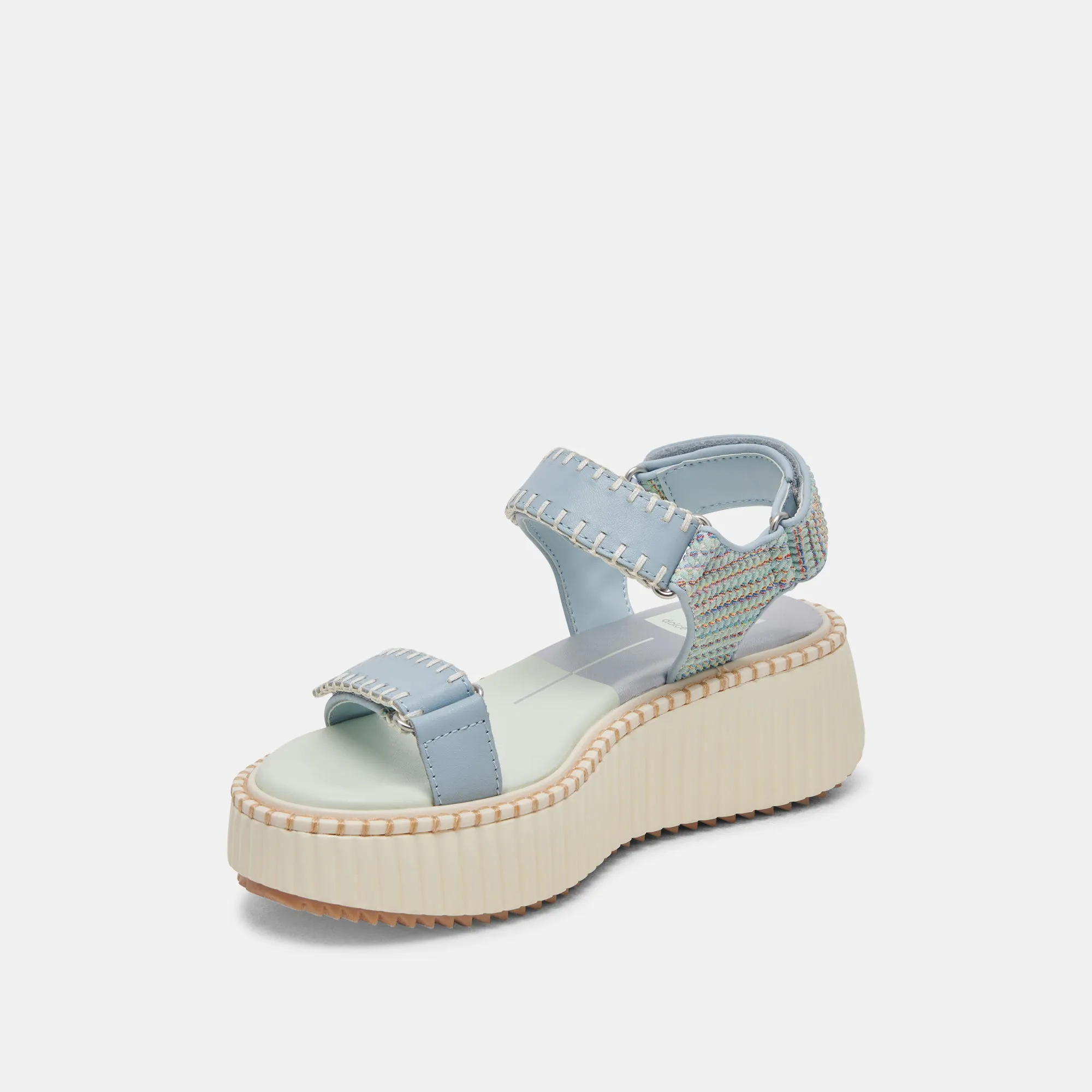 DEBRA SANDALS LIGHT BLUE KNIT Stylish Casual Footwear