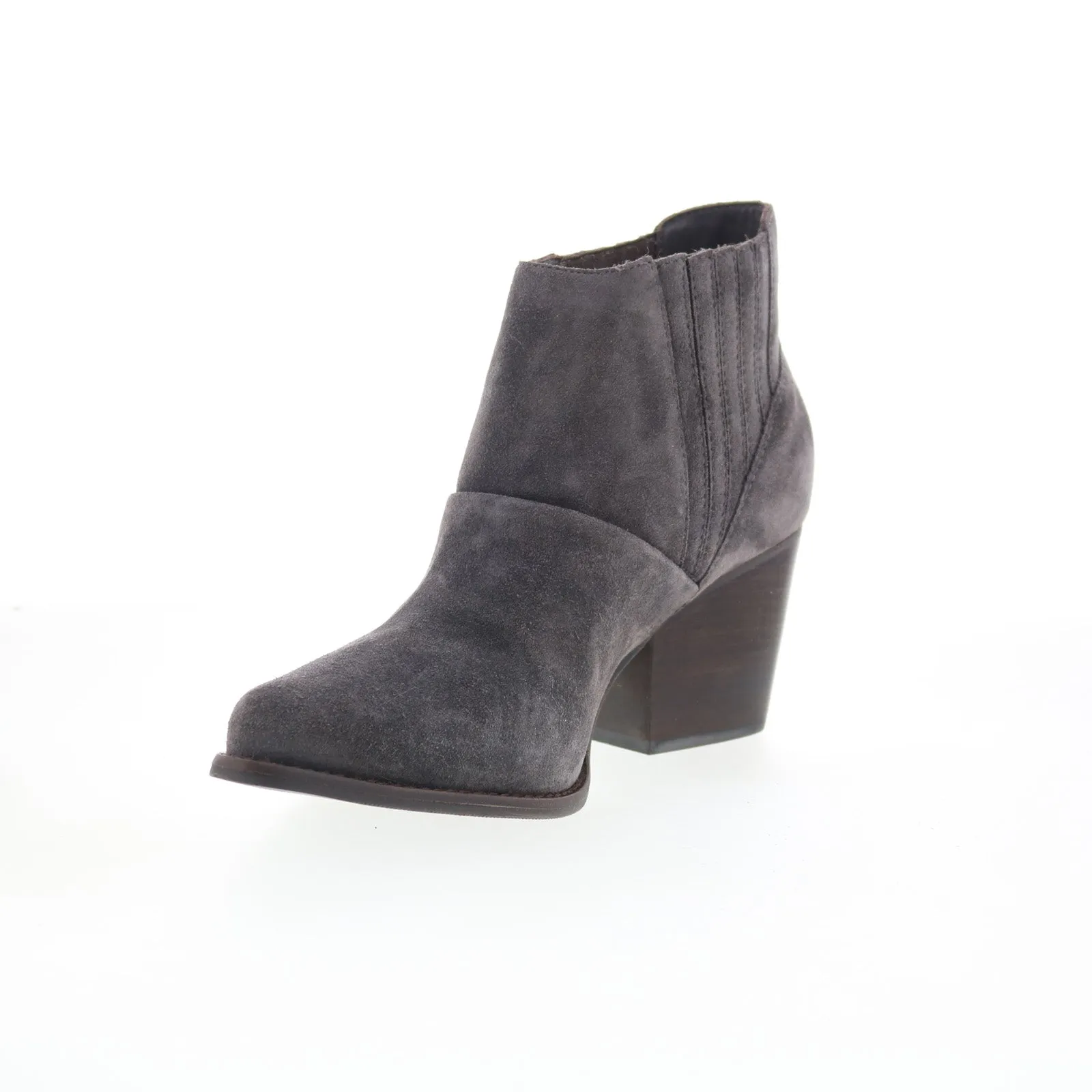 Johnston & Murphy Heeled 78-56516 Womens Gray Suede Ankle & Booties Boots Anti Bacterial Walk Friendly