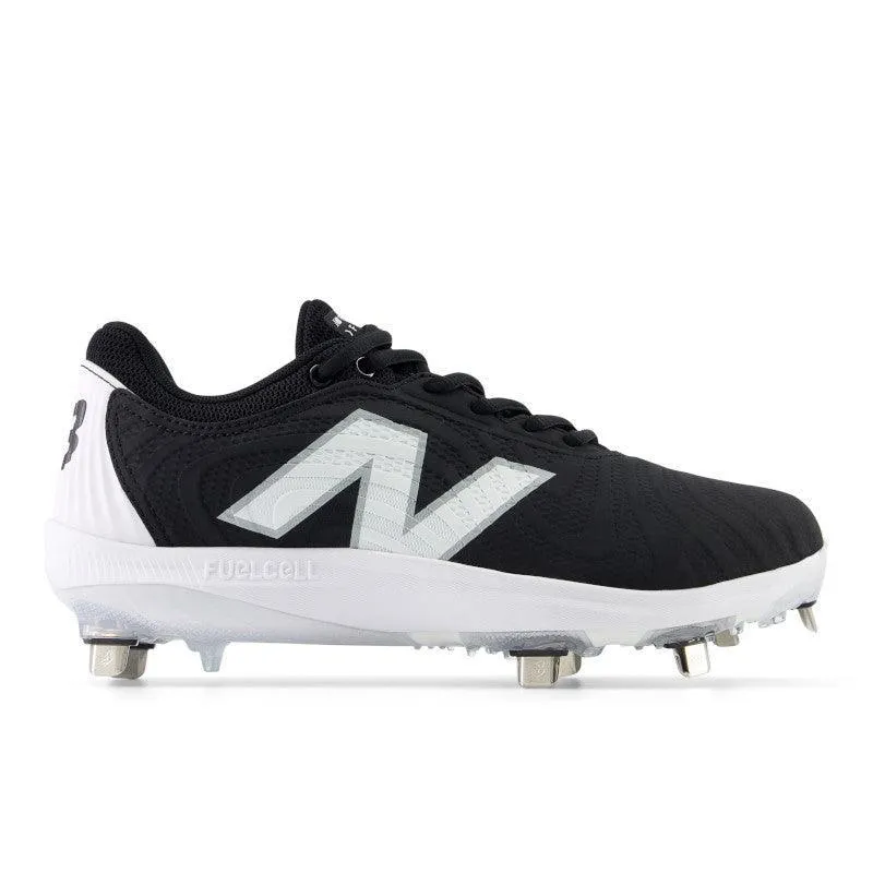 New Balance Women's FuelCell FUSE v4 Metal Fastpitch Softball Cleats - Black / Optic White - SMFUSEK4 Light Flex Classic Style