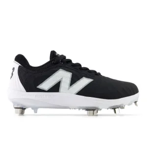 New Balance Women's FuelCell FUSE v4 Metal Fastpitch Softball Cleats - Black / Optic White - SMFUSEK4 Light Flex Classic Style