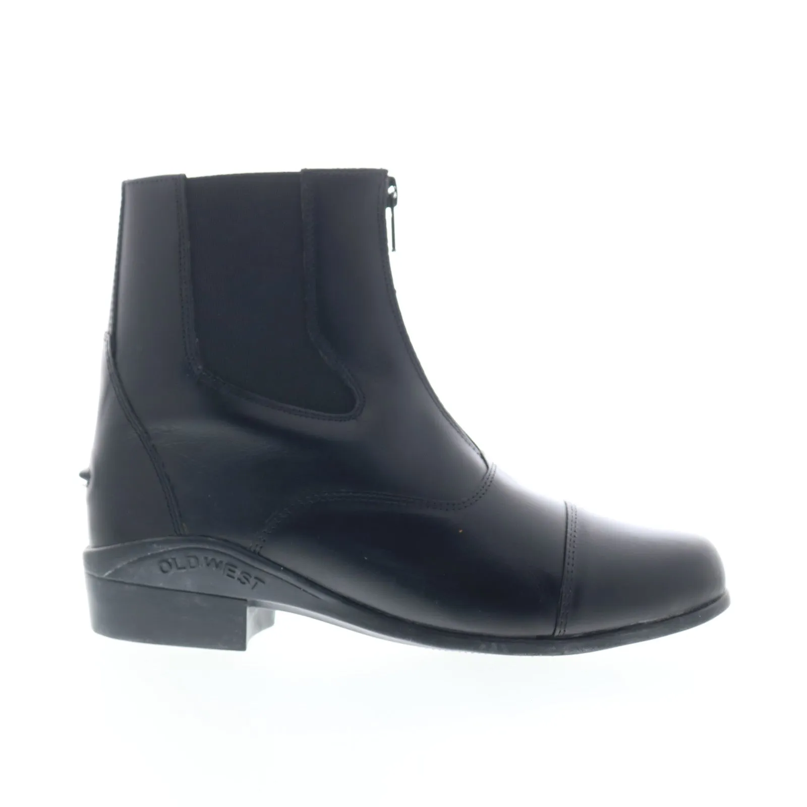 Breathable Sole Waterproof Design Jama Old West RL9010Z Womens Black Leather Zipper Equestrian Boots