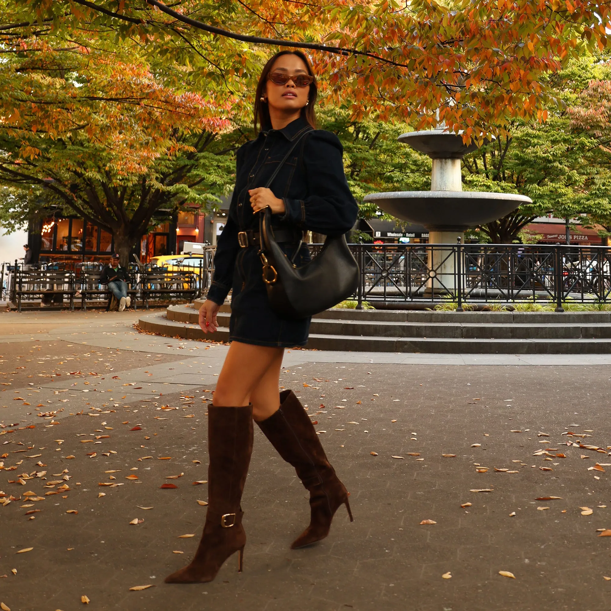 KINZY BOOTS DK BROWN SUEDE Trendy Footwear