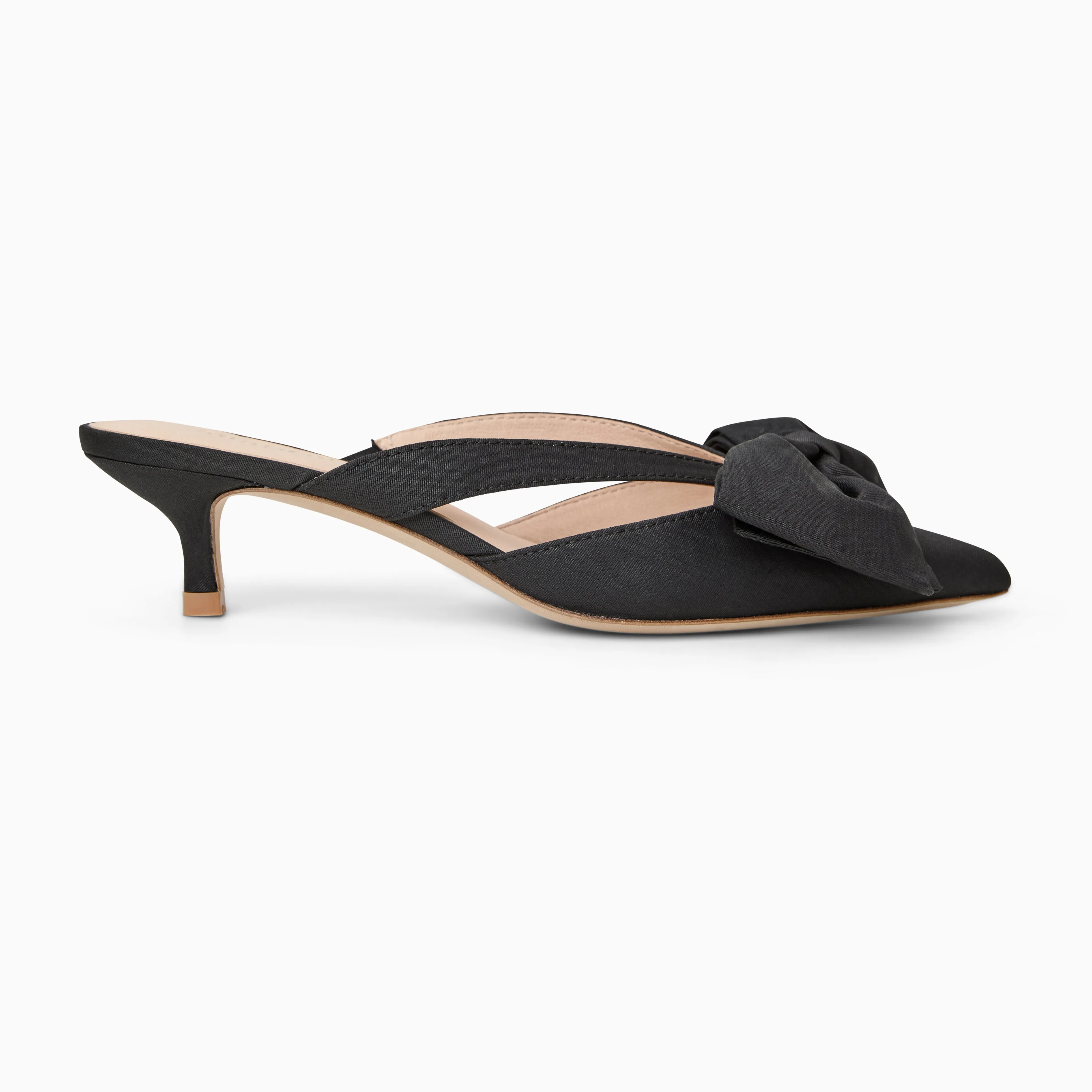Fire Red Cynthia Bow Kitten Heel Mule