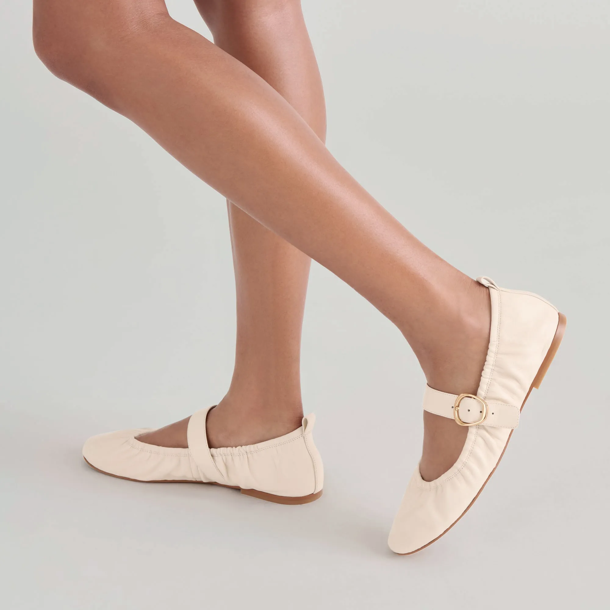 CAELY BALLET FLATS BONE LEATHER Photo Mode Narrow Fit