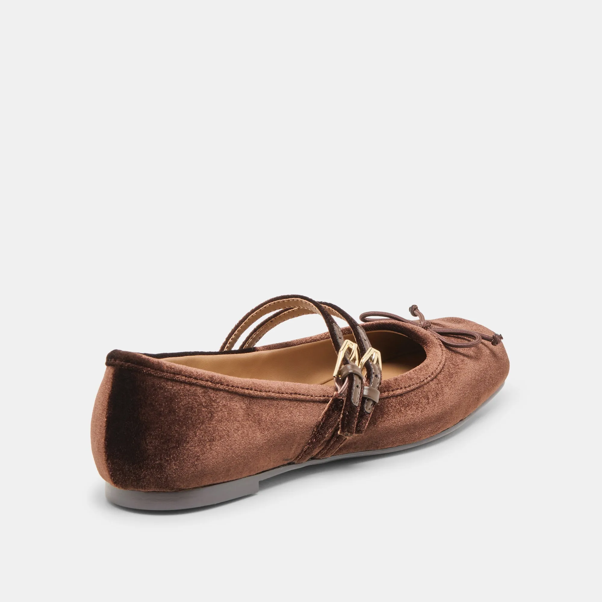 GIBSEN BALLET FLATS CHOCOLATE VELVET Fair Walk