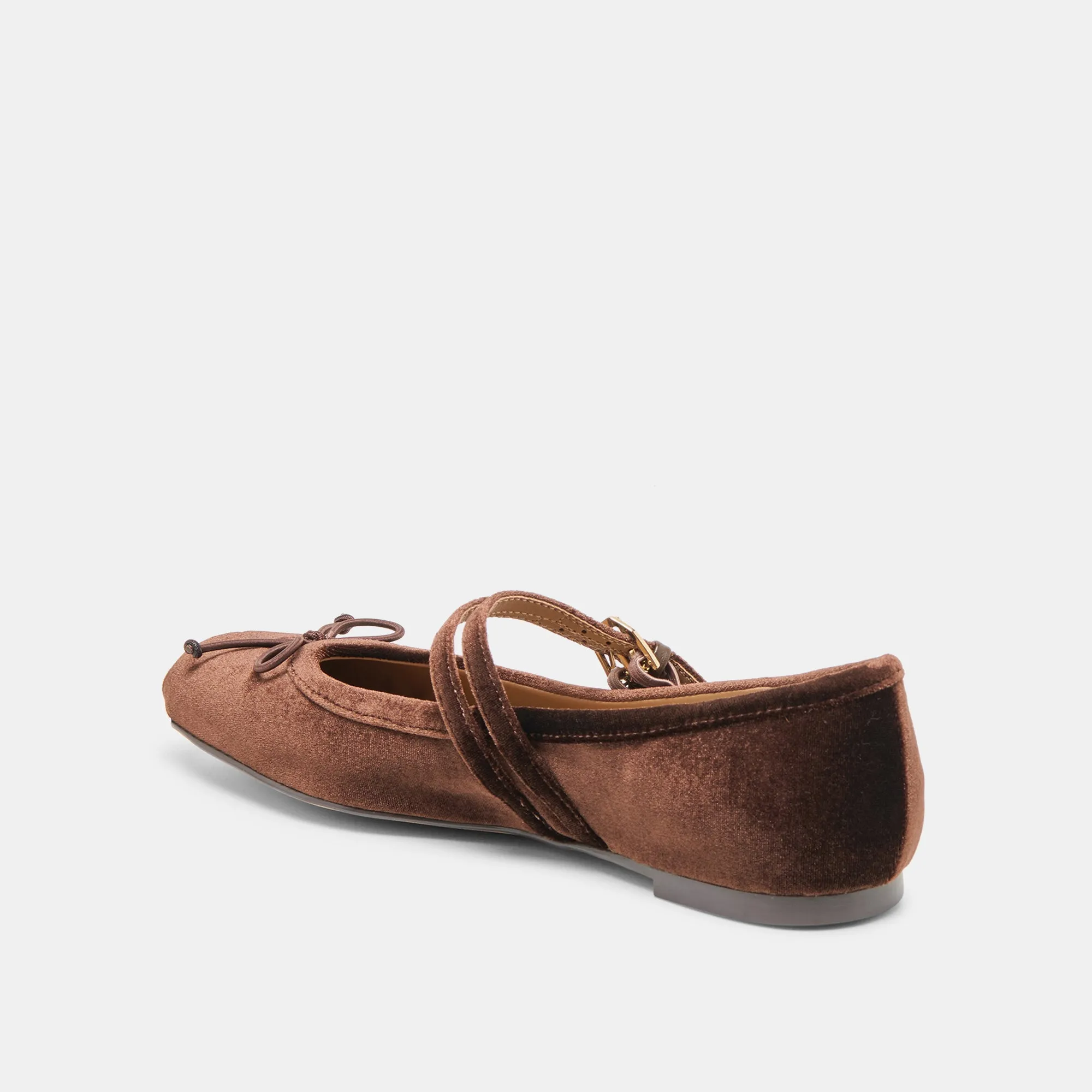 Beach Walk Peak Path GIBSEN BALLET FLATS CHOCOLATE VELVET