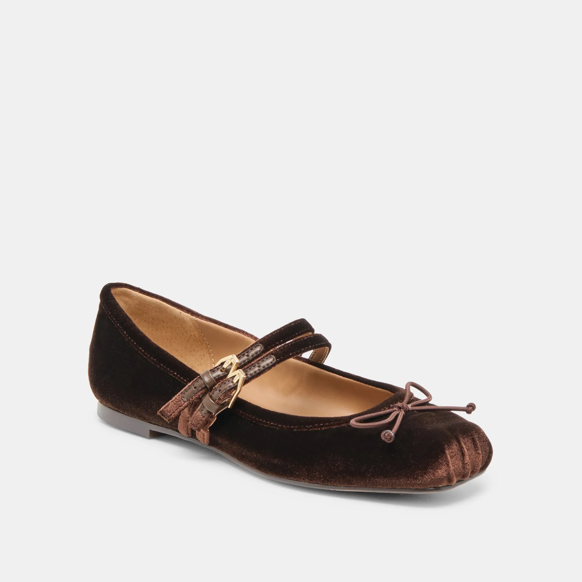 Taste Glow GIBSEN BALLET FLATS CHOCOLATE VELVET