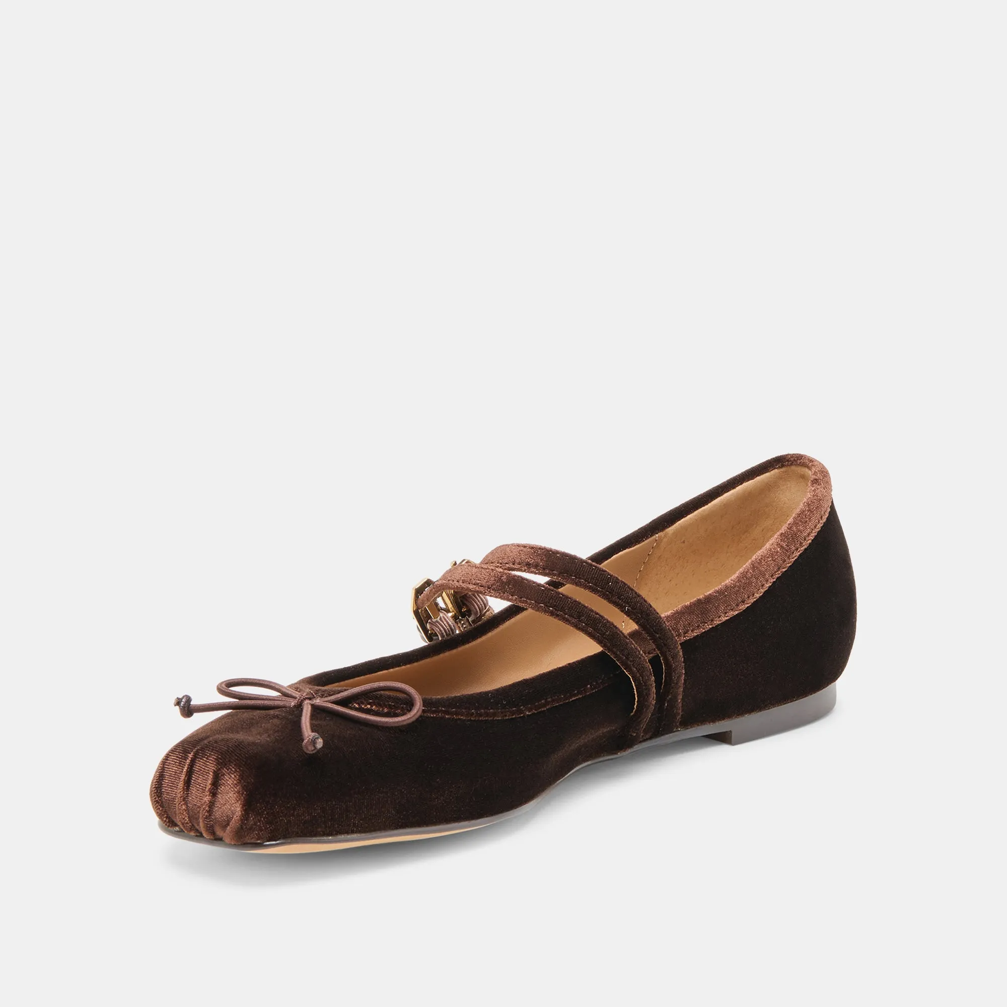 Beer Glow GIBSEN BALLET FLATS CHOCOLATE VELVET