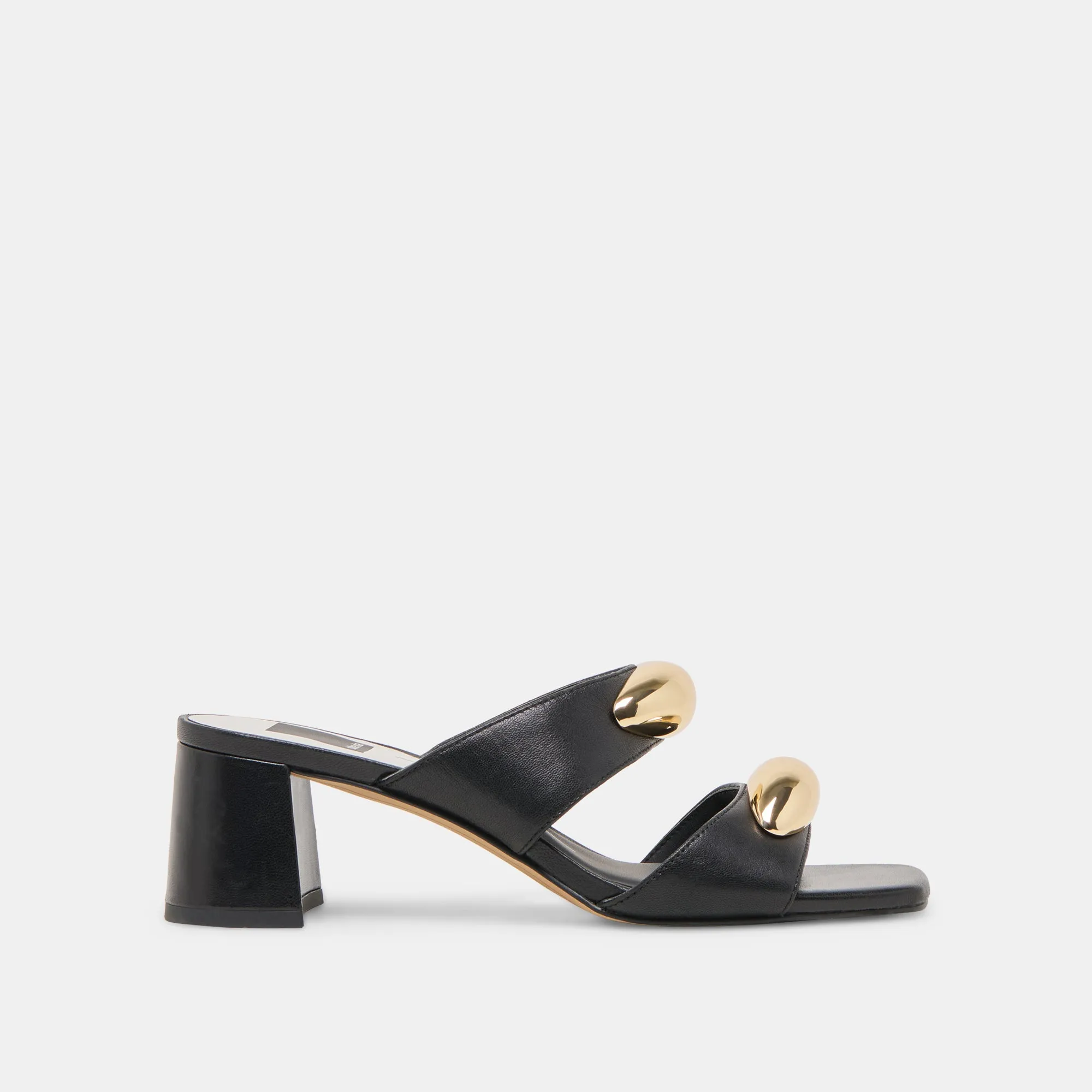 Wide fit Wide Strap Heels BARNET HEELS BLACK LEATHER