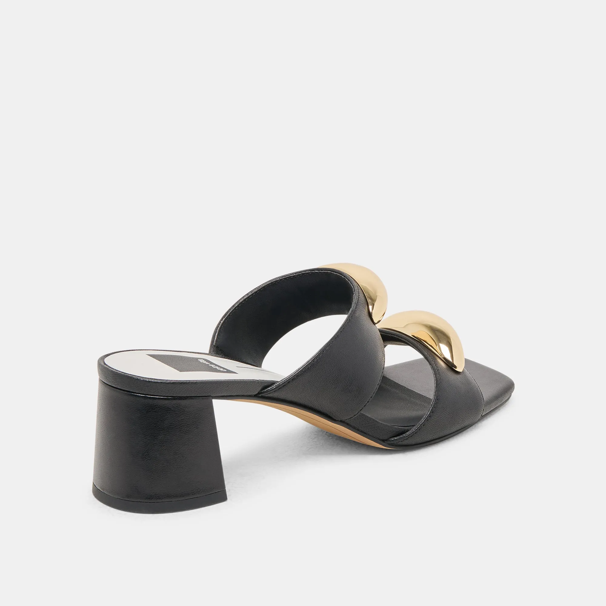 Vintage Pumps Lightweight Sole BARNET HEELS BLACK LEATHER