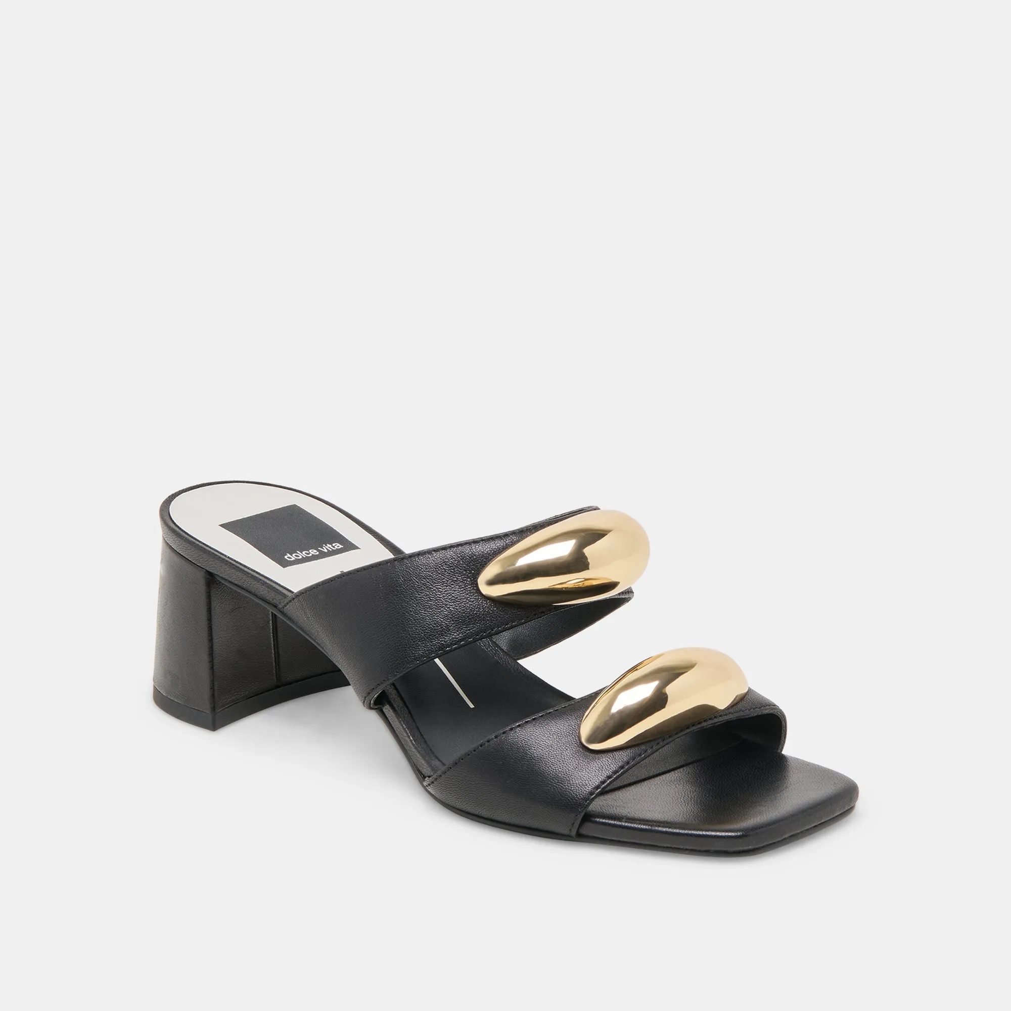 BARNET HEELS BLACK LEATHER Comfortable Heel
