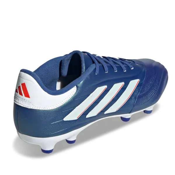 Rapid Turn adidas Copa Pure II.3 Firm Ground Soccer Cleats (Lucid Blue/Cloud White)