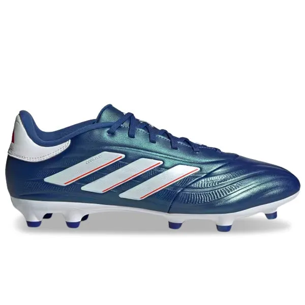 adidas Copa Pure II.3 Firm Ground Soccer Cleats (Lucid Blue/Cloud White) Wet Weather Fast Recovery