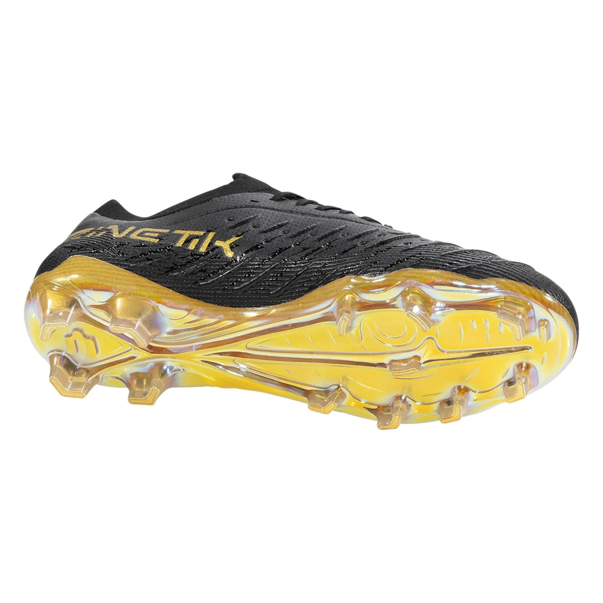 Anti Slip Midfield Speed Charly Zinetik PFX Firm Ground Soccer Cleats (Black/Gold)
