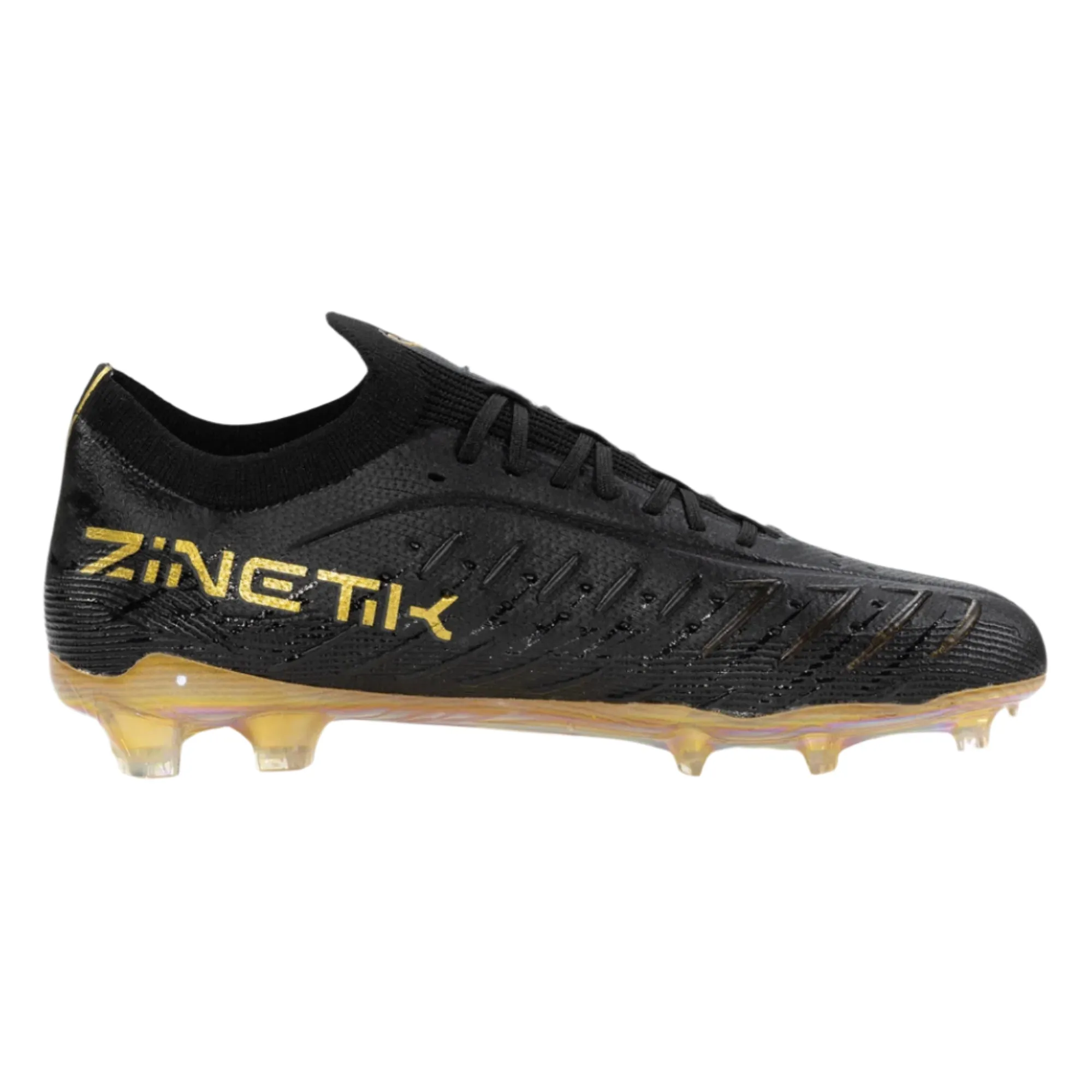 Charly Zinetik PFX Firm Ground Soccer Cleats (Black/Gold) Kick Flow
