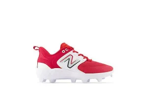 New Balance Men's Fresh Foam 3000 V6 Molded Baseball Cleats - Red with White - PL3000R6 Easy Support